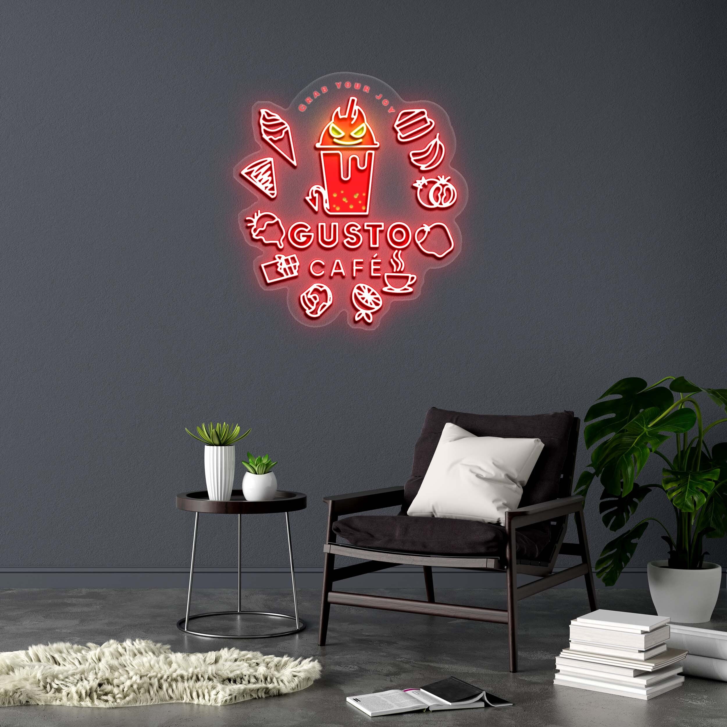 GUSTO CAFE | 2nd Version -  Premium Neon Artwork