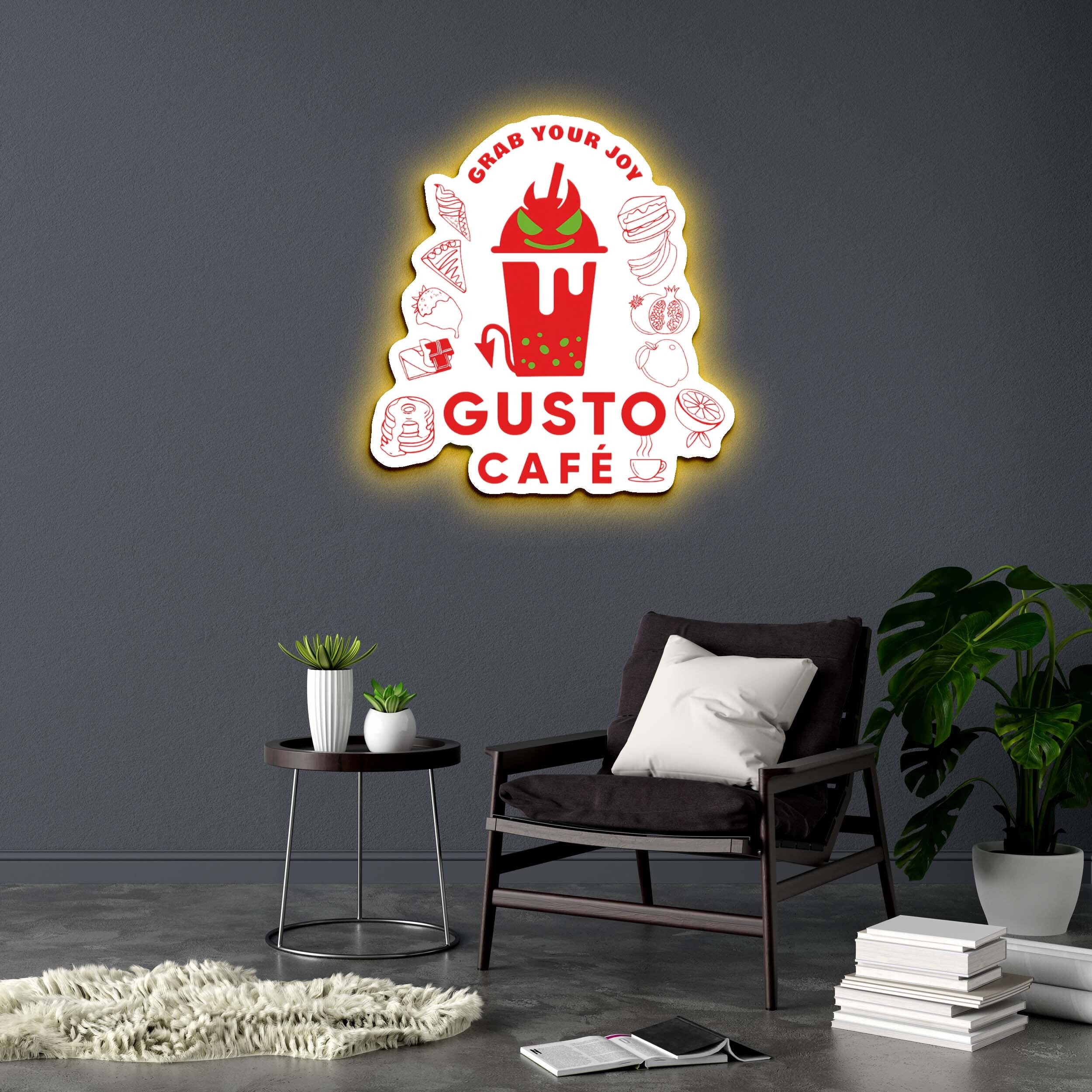 GUSTO CAFE -  Premium Neon Artwork
