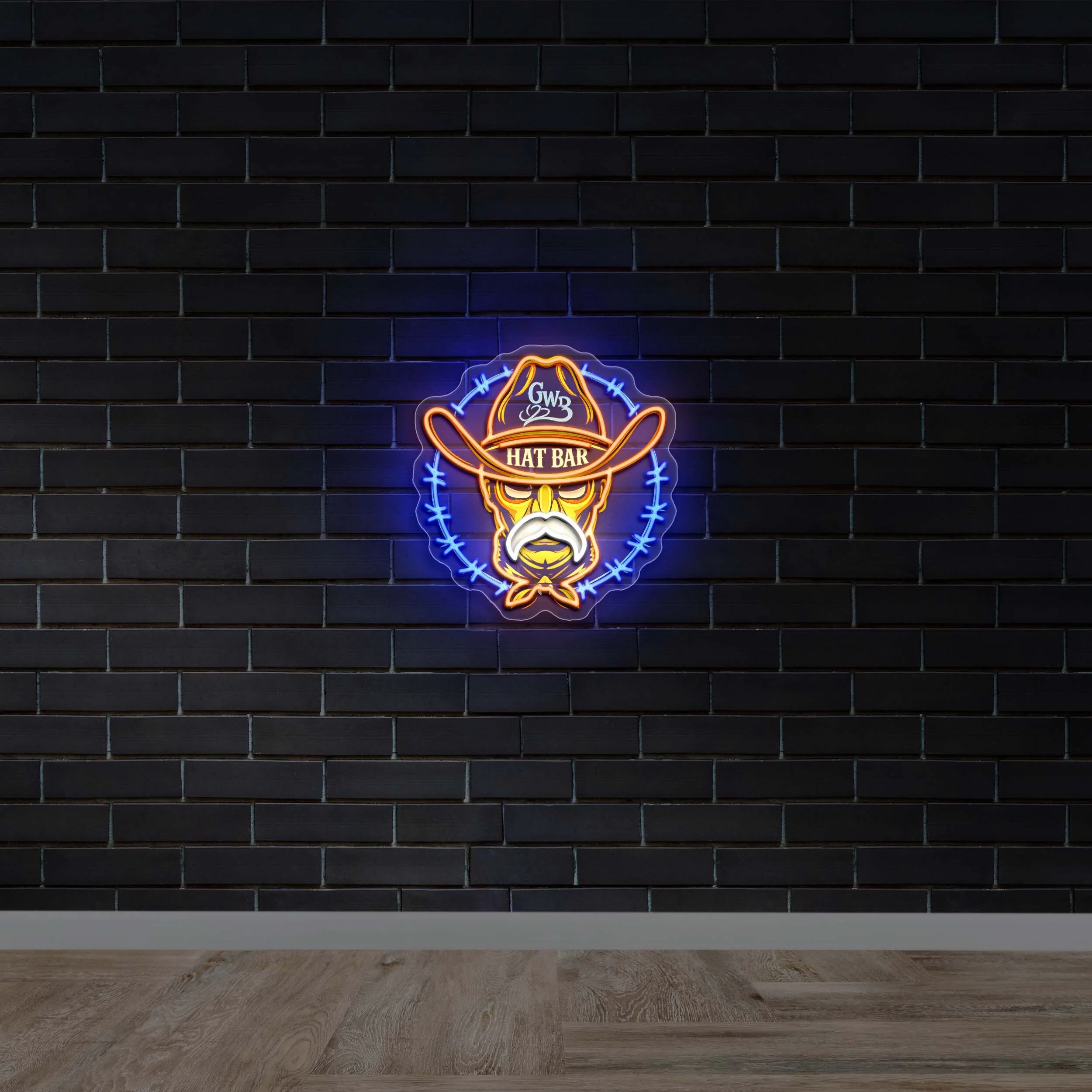 GWB HAT BAR-Premium Neon Artwork