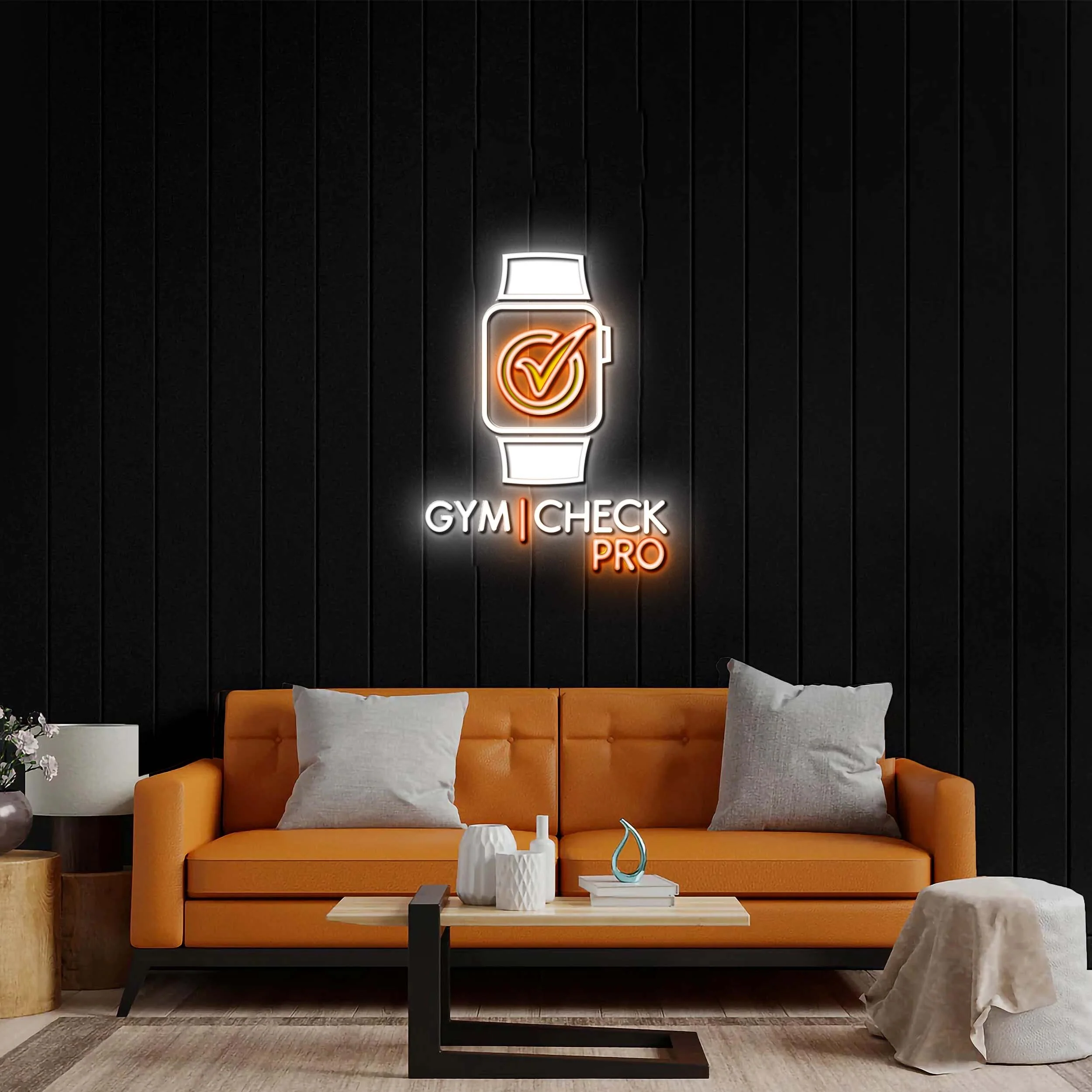 Gym Check Pro - Premium Neon Artwork