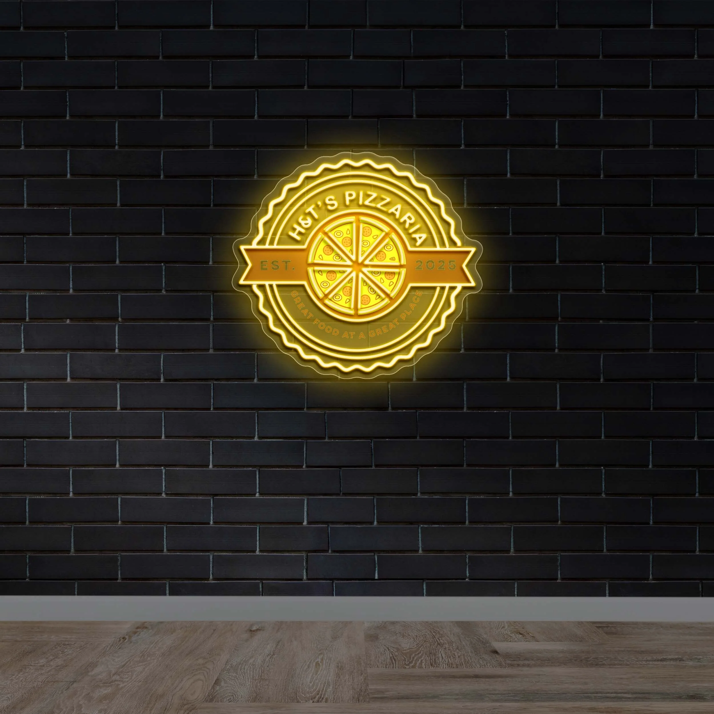 H&T’s Pizzaria - Premium Neon Artwork