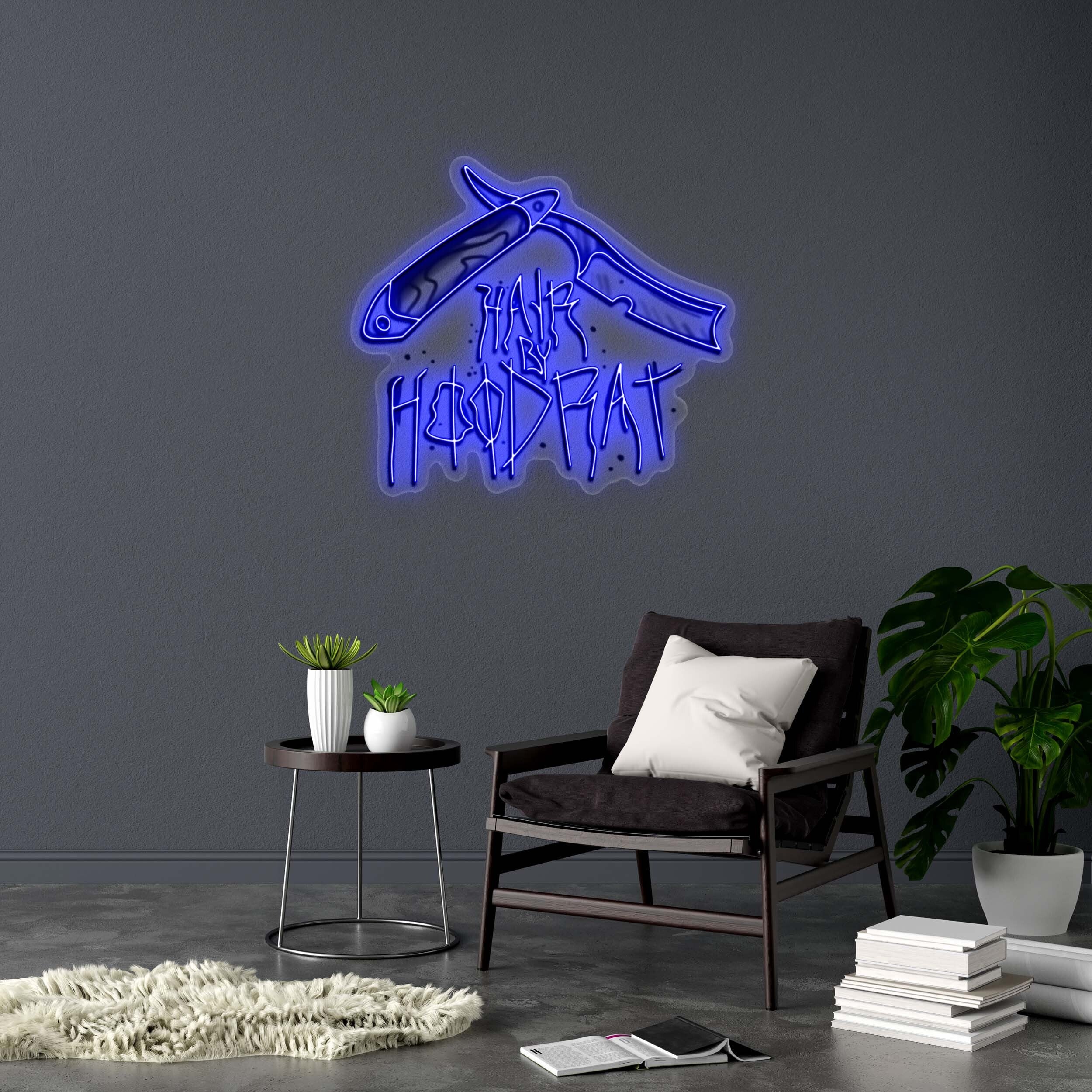 HAIR BY HOODRAT | 2nd Version - Premium Neon Artwork