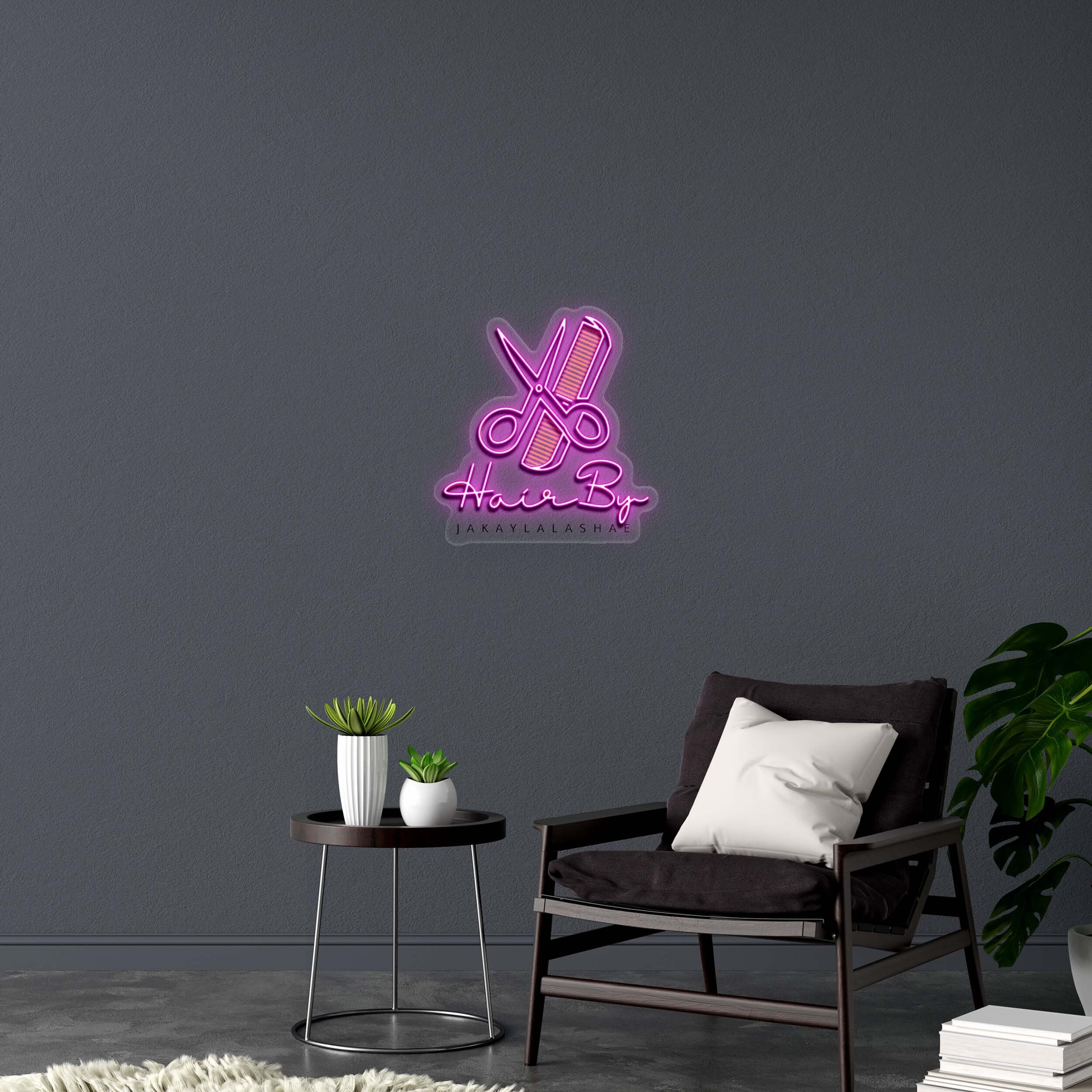Hair By JAKAYLALASHAE - Premium Neon Artwork
