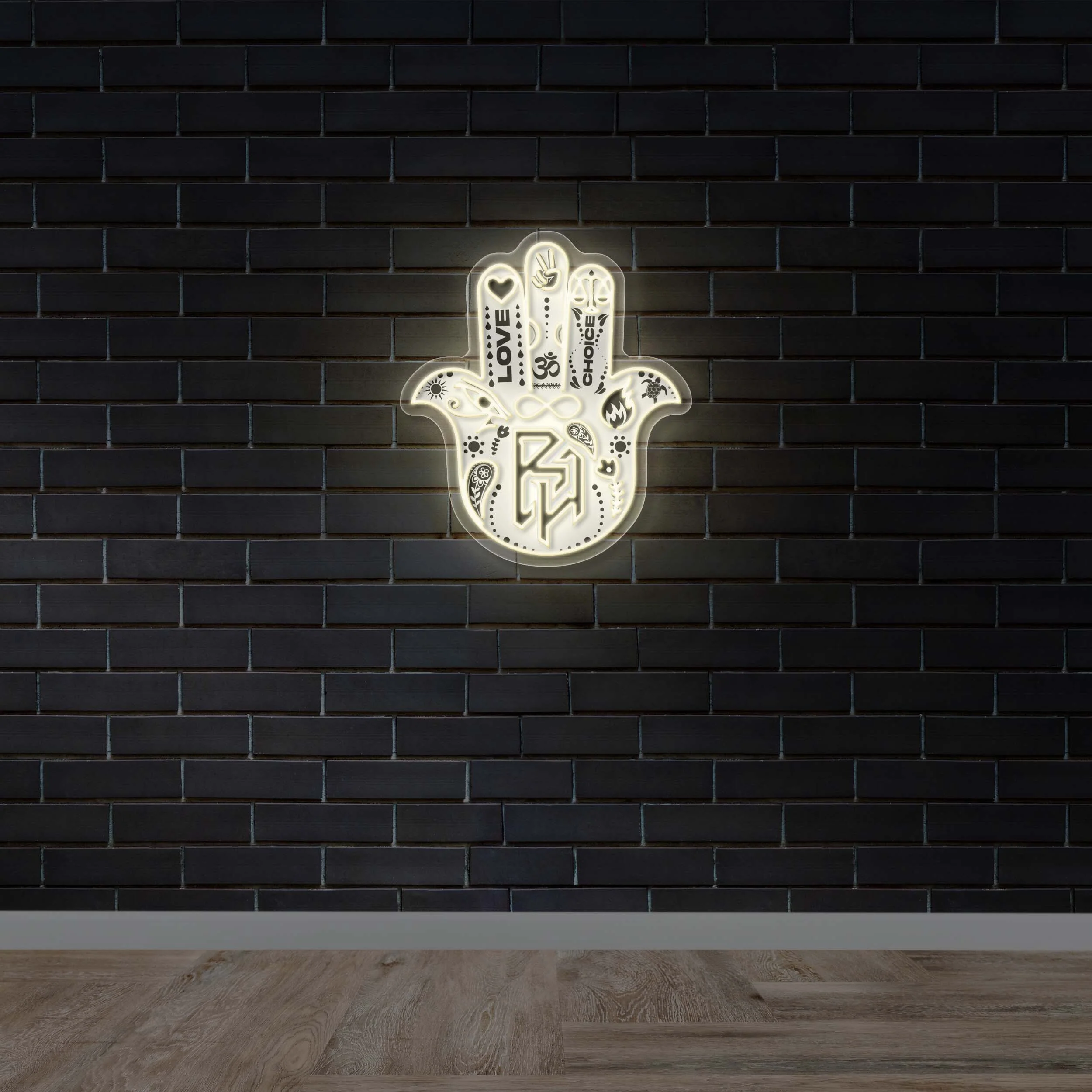 Hamsa hand - Premium Neon Artwork