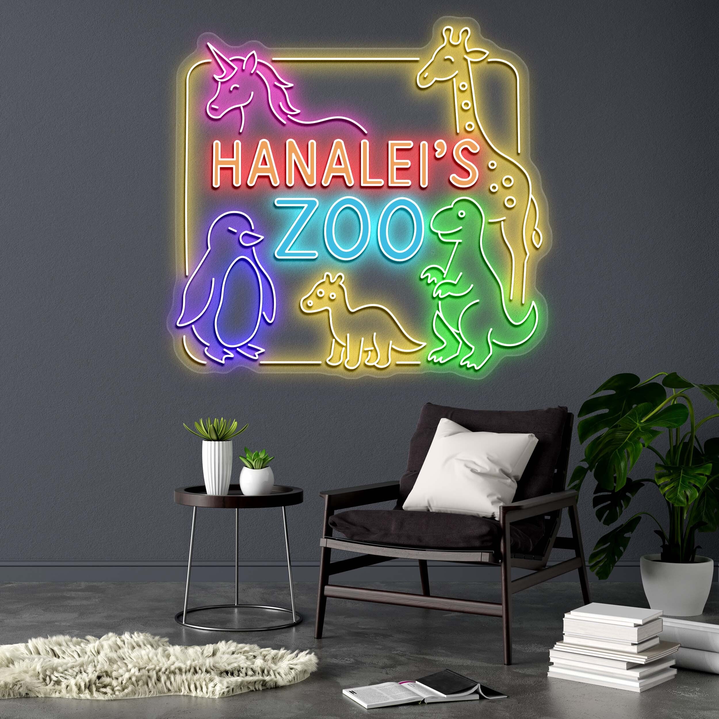 HANALEI'S ZOO - Premium Neon Artwork