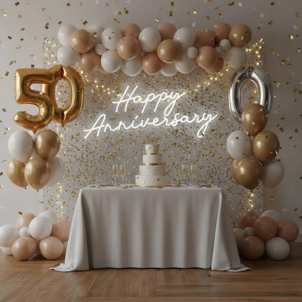 Happy Anniversary Events Decor LED Neon Sign - Image 2