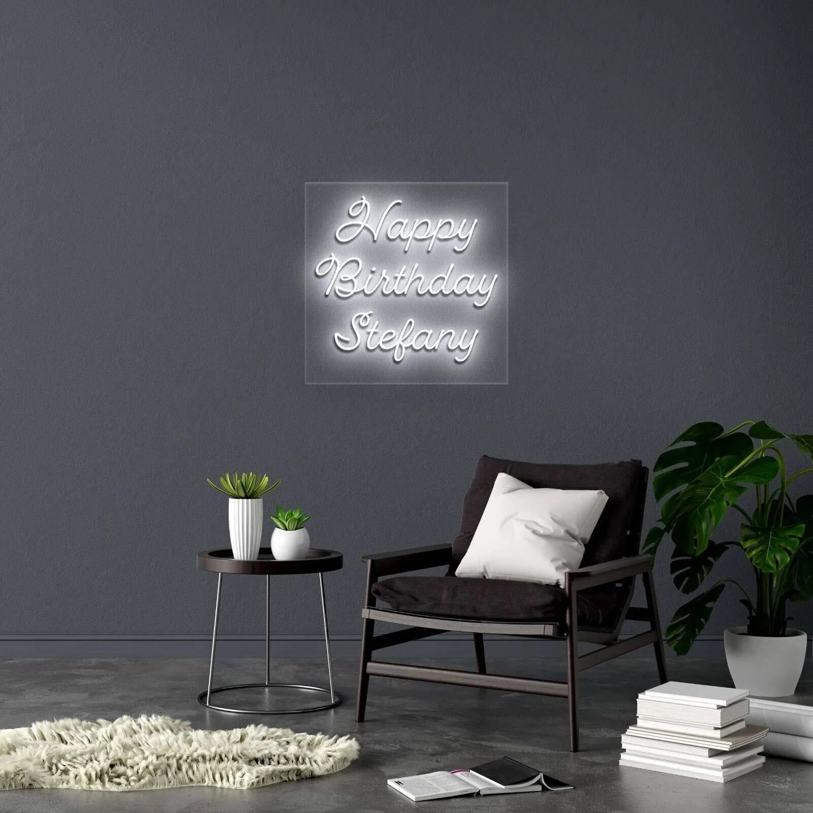 Happy Birthday Stefany - Premium Neon Artwork