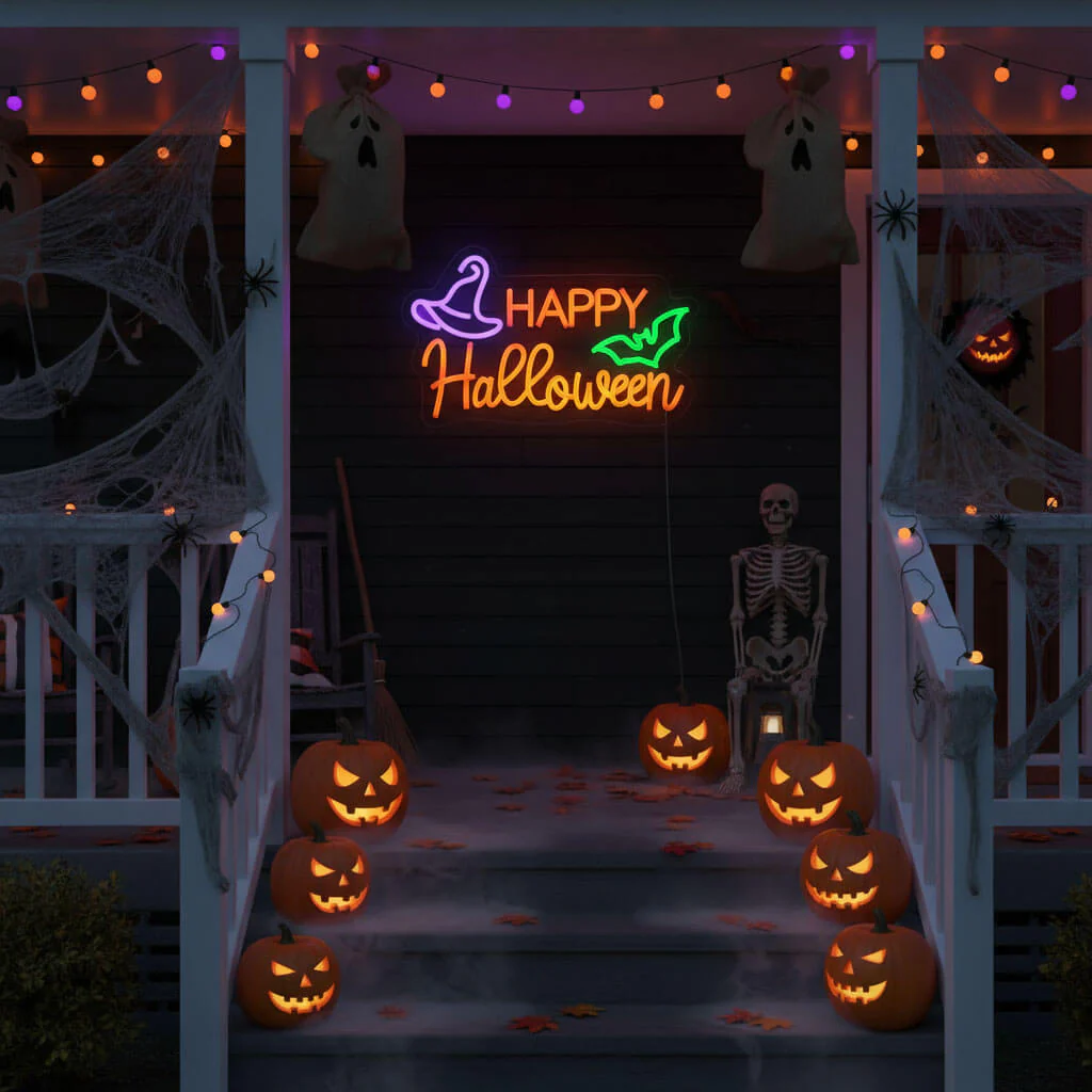 Happy Halloween Spooky Multi-Color - Events Decor LED Neon Sign - Image 3