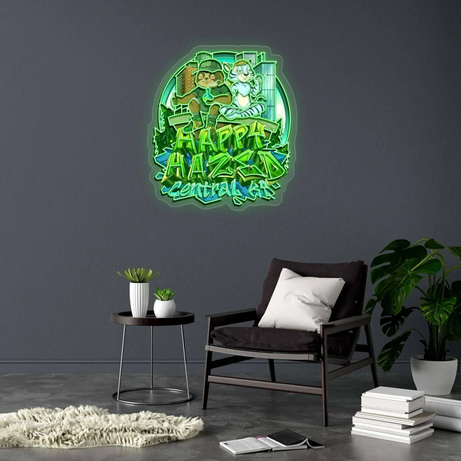HAPPY HAZED - Premium Neon Artwork