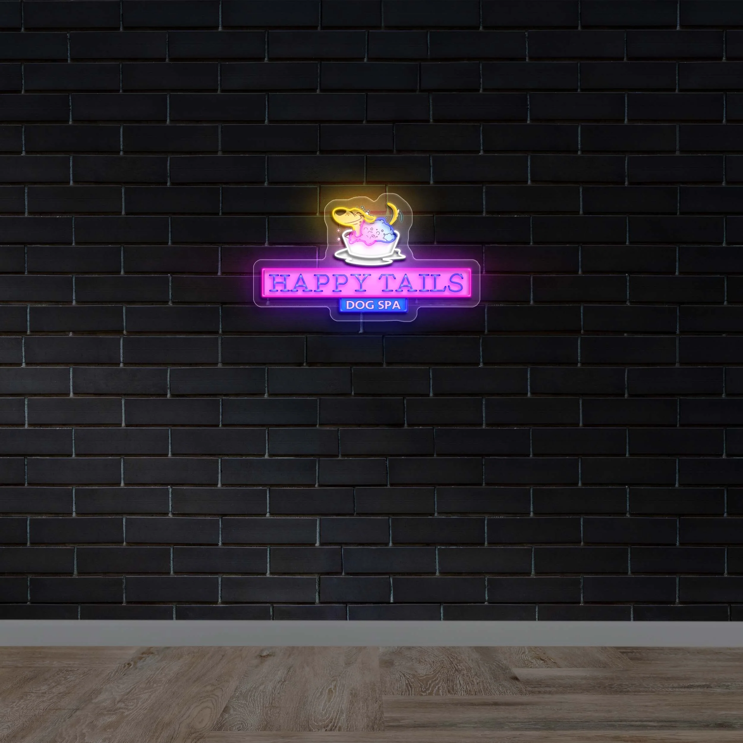 HAPPY TAILS | 2nd Version - Premium Neon Artwork