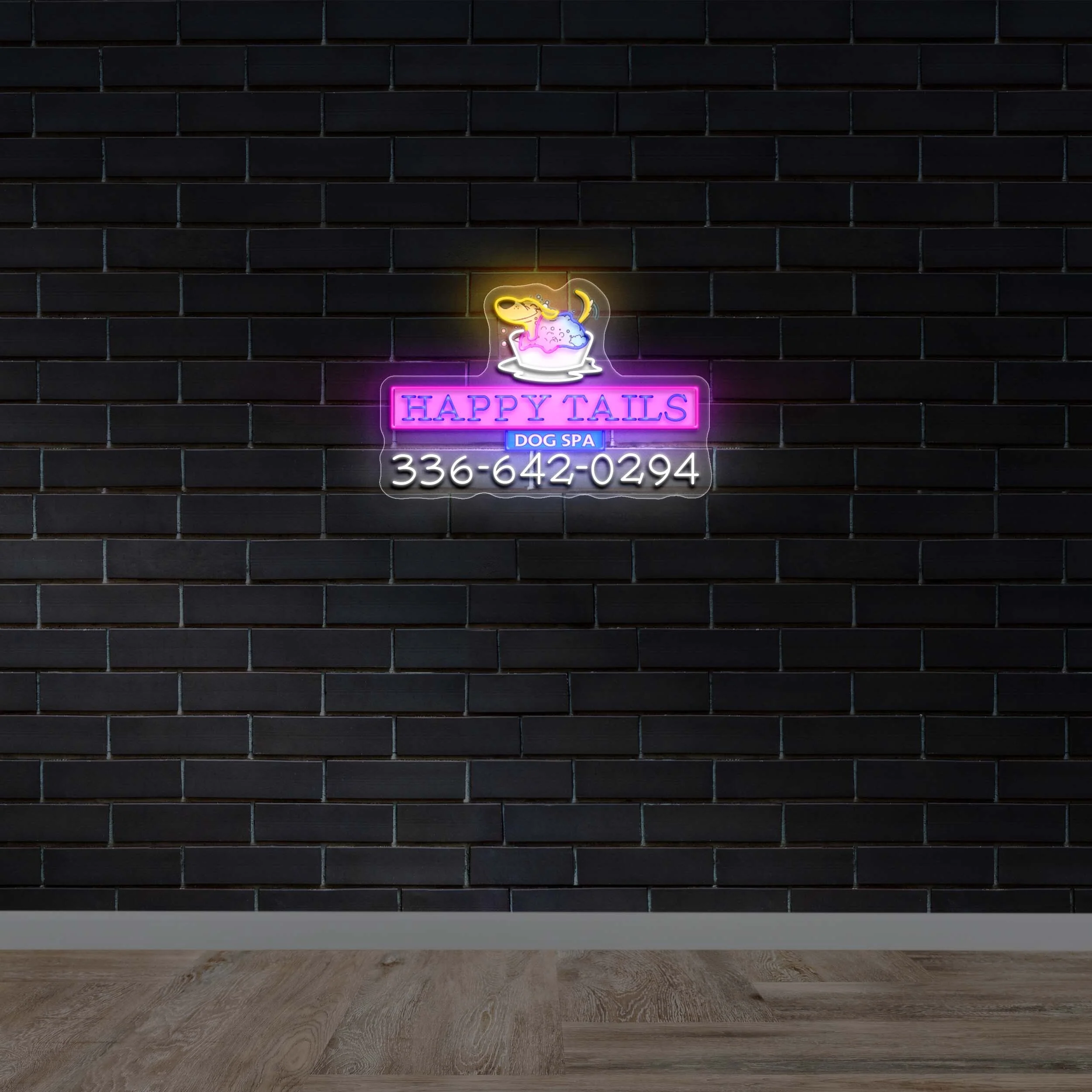 Happy Tails - Premium Neon Artwork