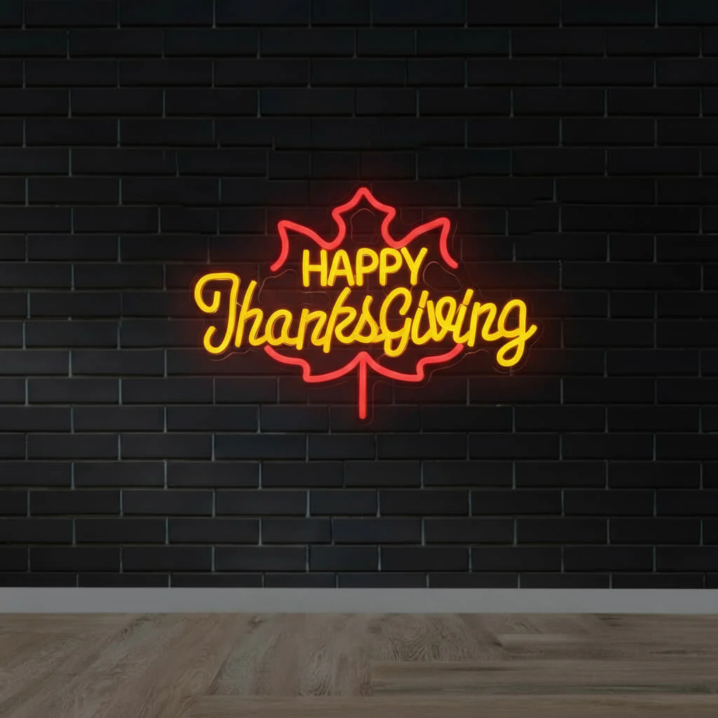 Happy Thanksgiving Warm Fall - Events Decor LED Neon Sign - Image 3