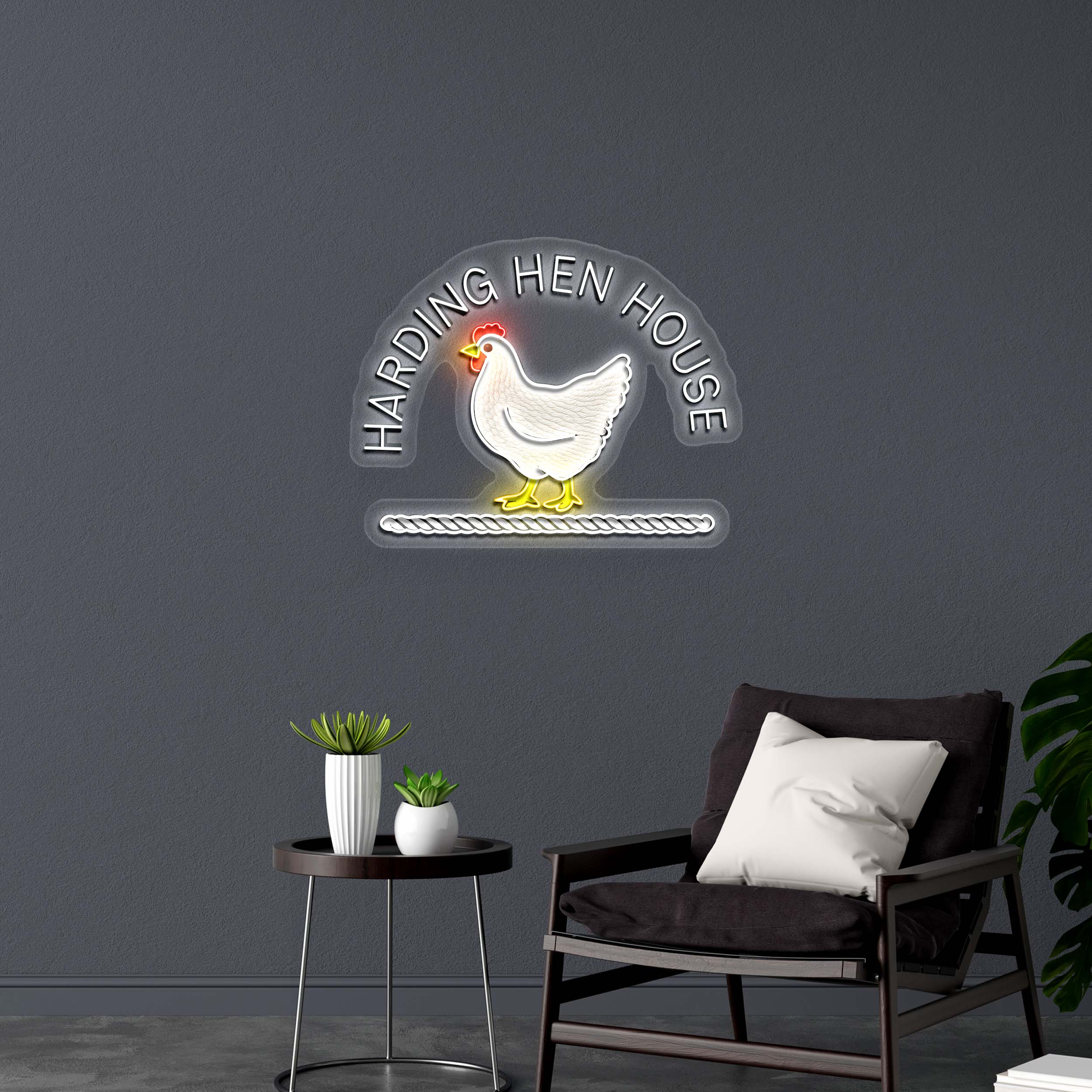 Harding Hen House - Premium Neon Artwork