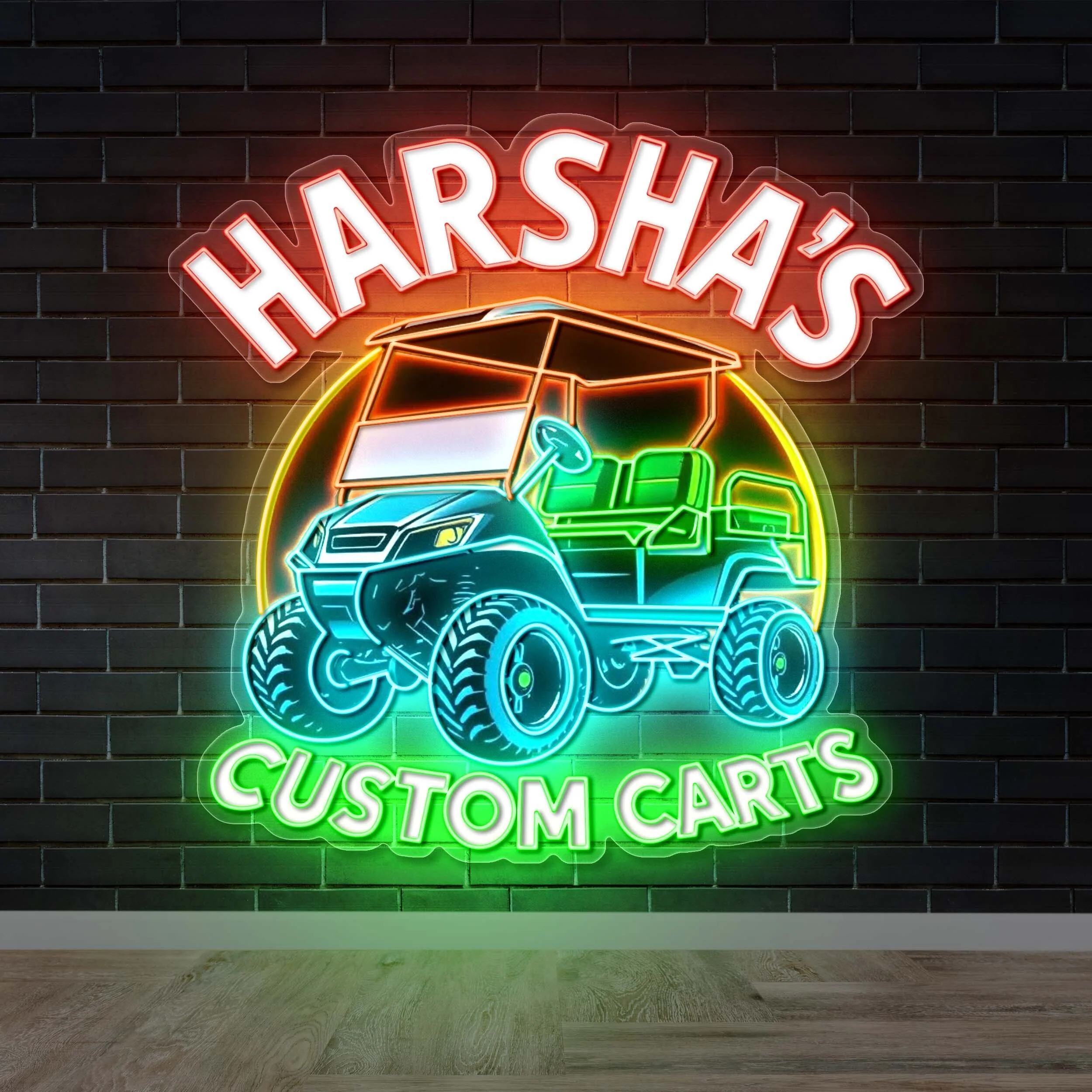 HARSHA’S Custom Carts - Premium Neon Artwork