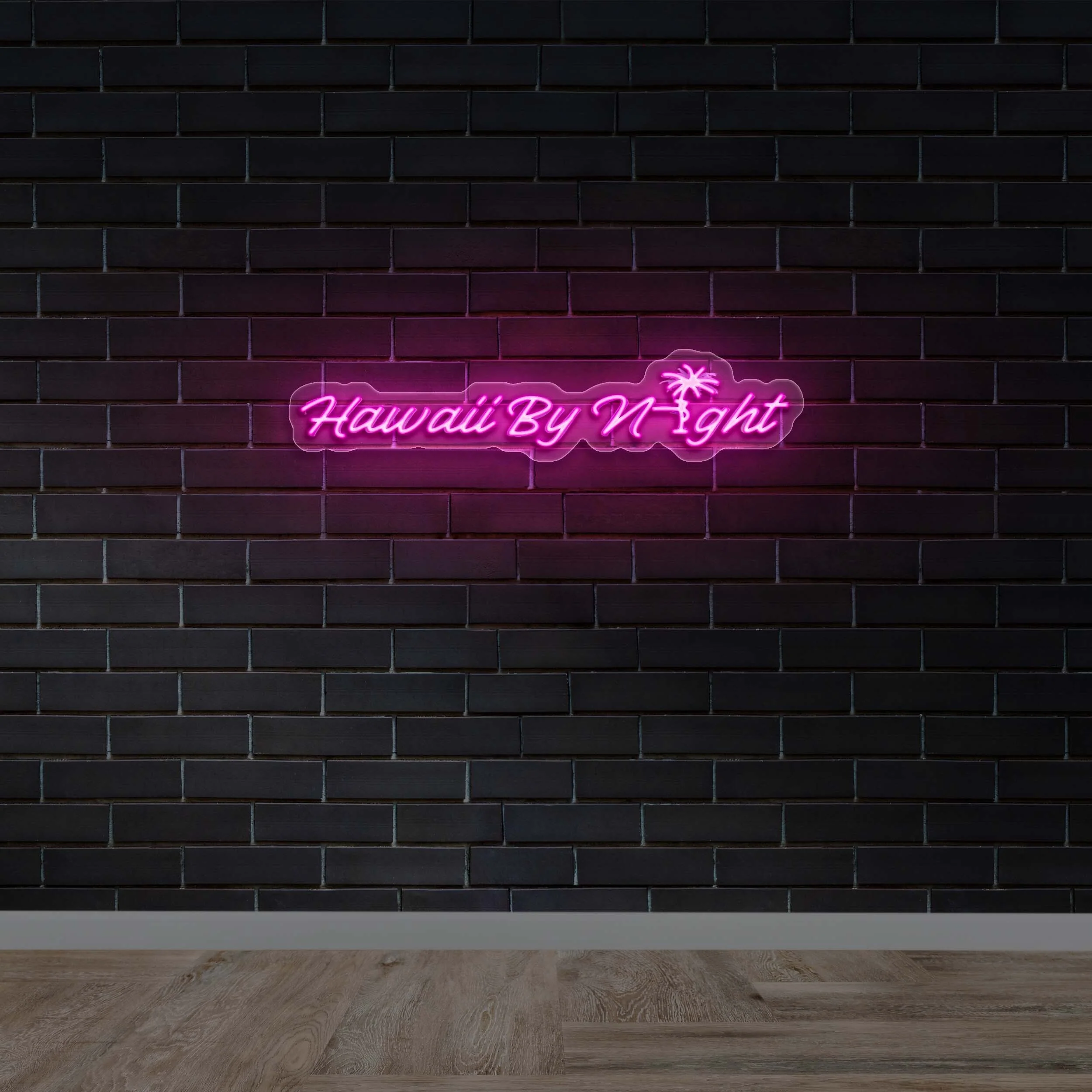Hawaii By Night - Premium Neon Artwork