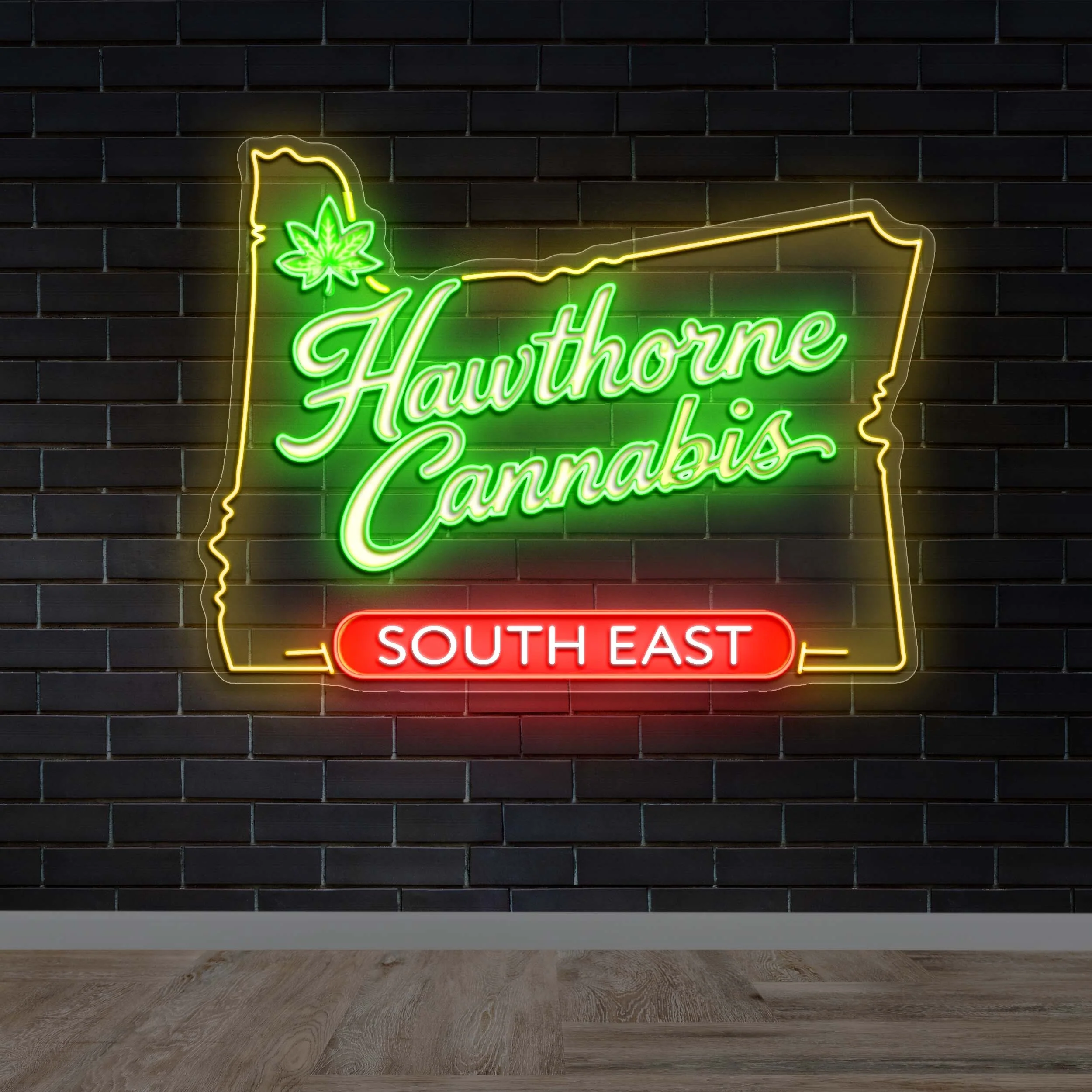 Hawthorne Cannabis - Premium Neon Artwork