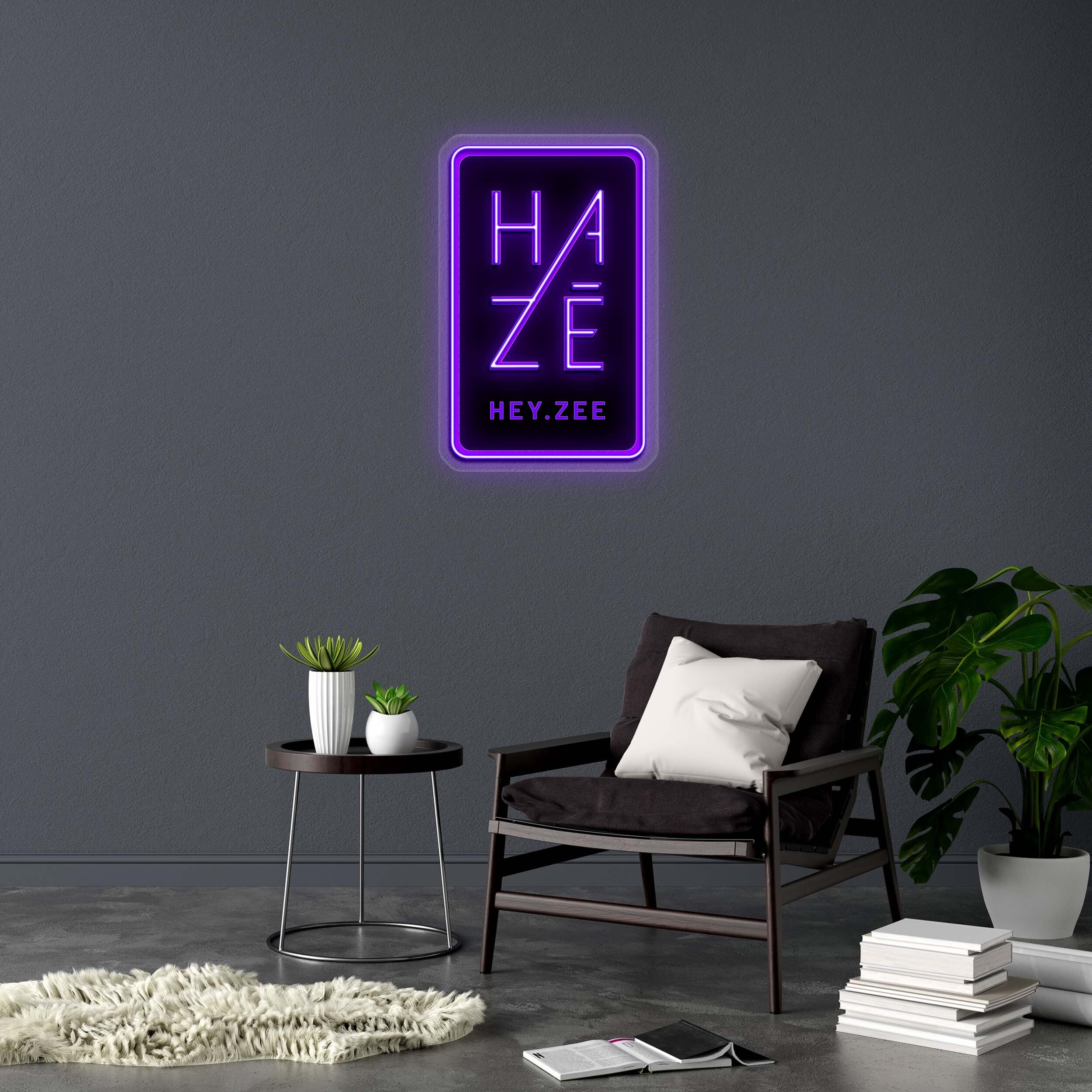 HAZE - Premium Neon Artwork