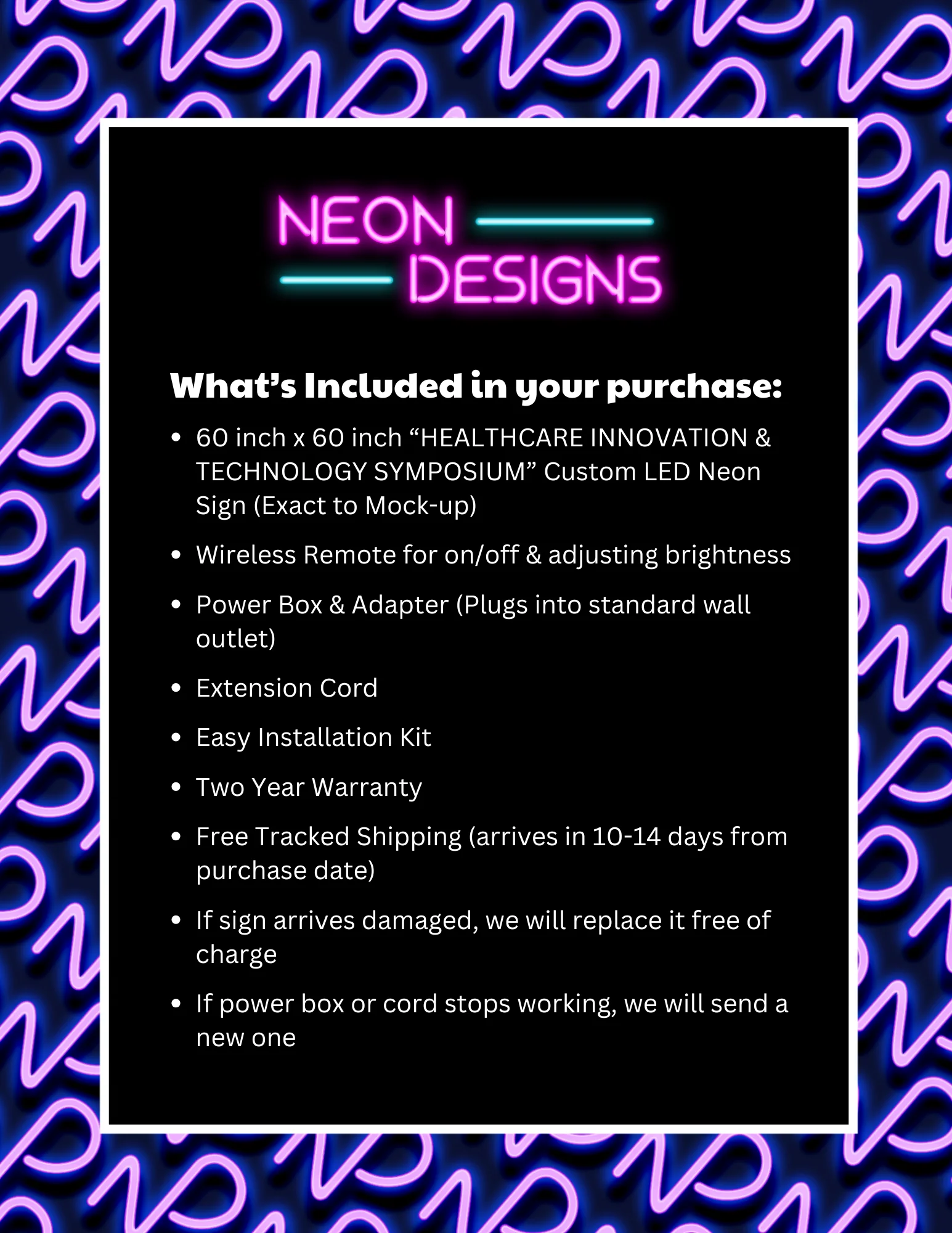 HEALTHCARE INNOVATION & TECHNOLOGY SYMPOSIUM - Premium Neon Artwork - Image 2