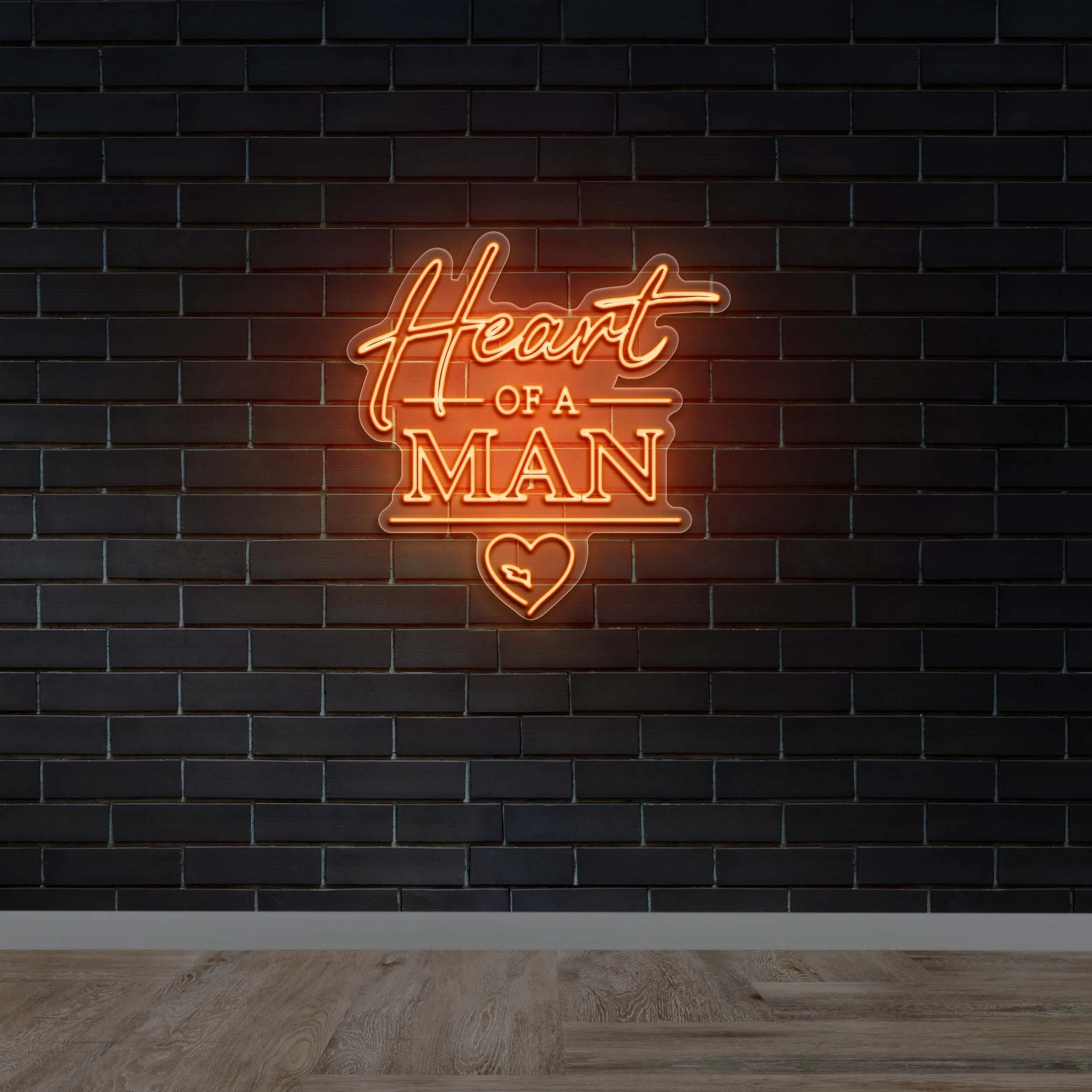 Heart of a Man - Premium Neon Artwork