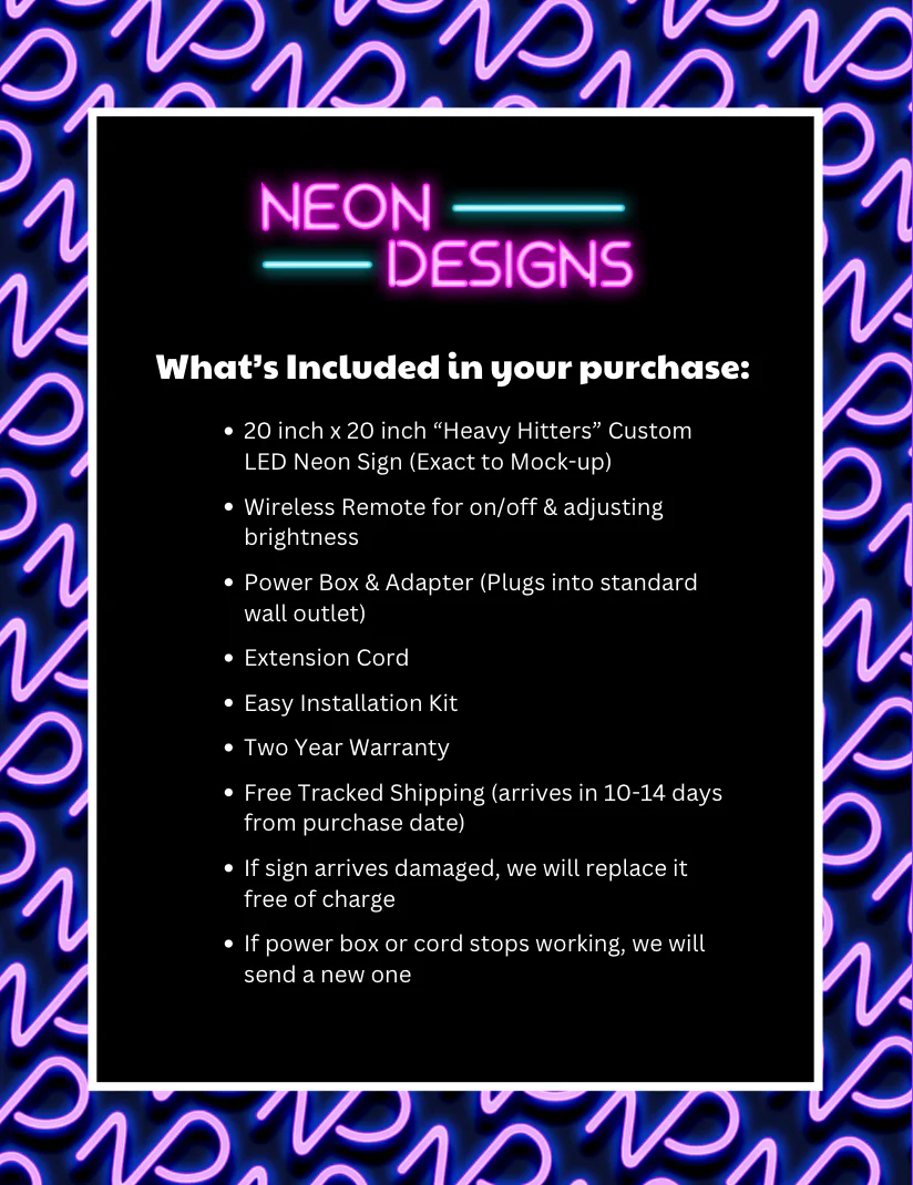 Heavy Hitters - Premium Neon Artwork - Image 2