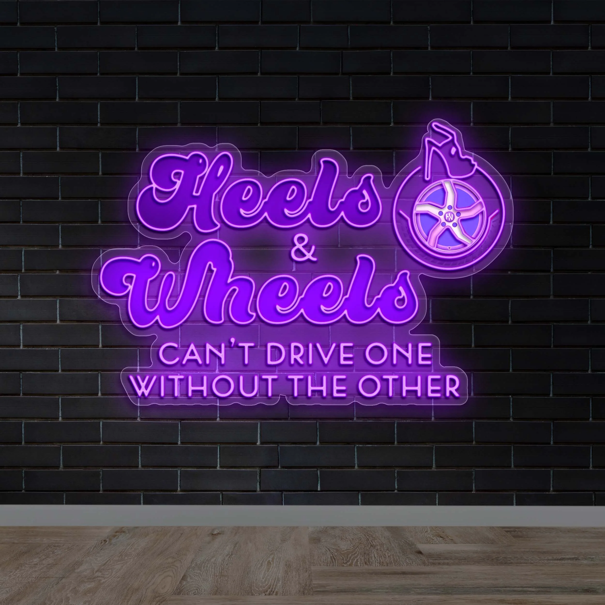 HEELS & WHEELS - Premium Neon Artwork