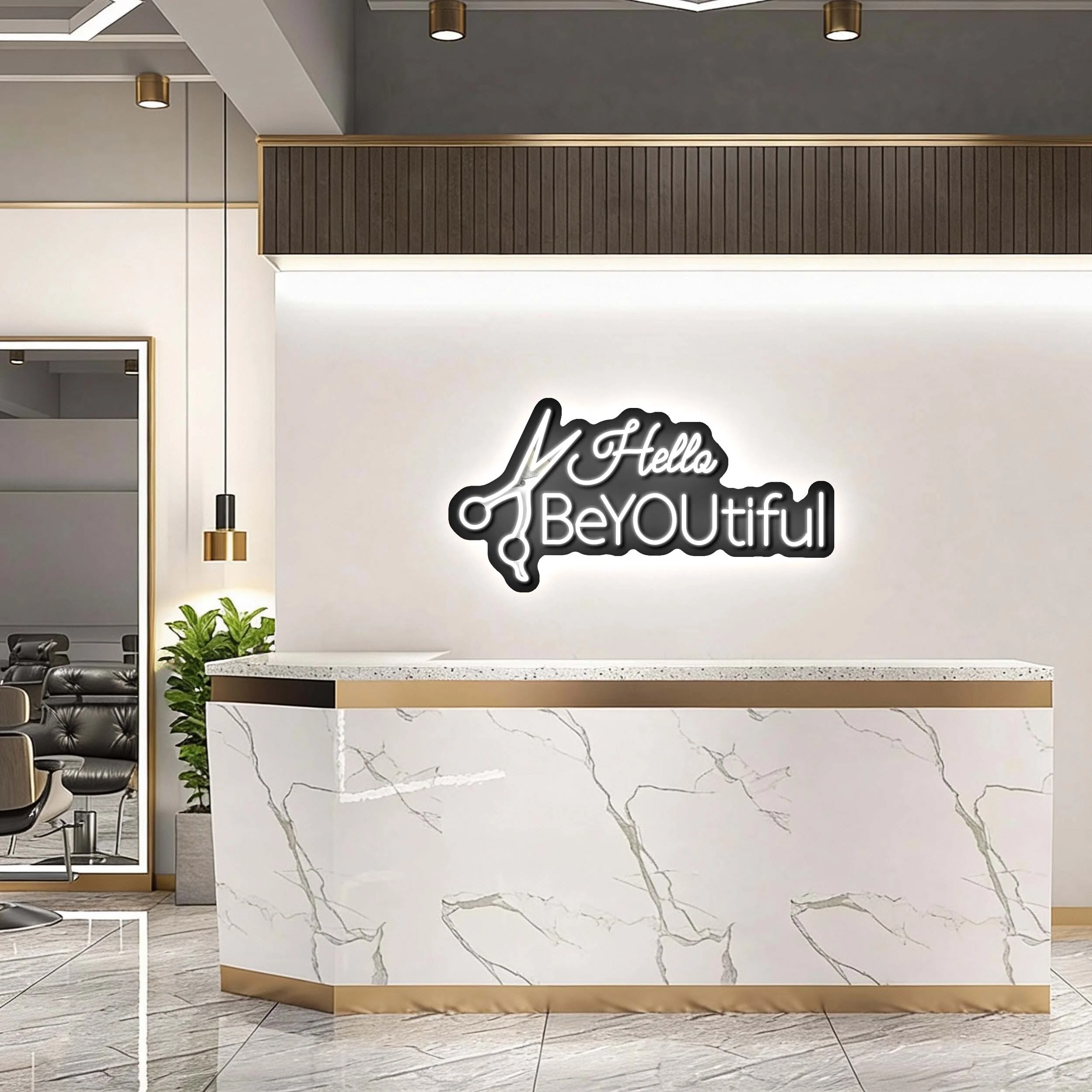 hello beYOUtiful - Premium Neon Artwork