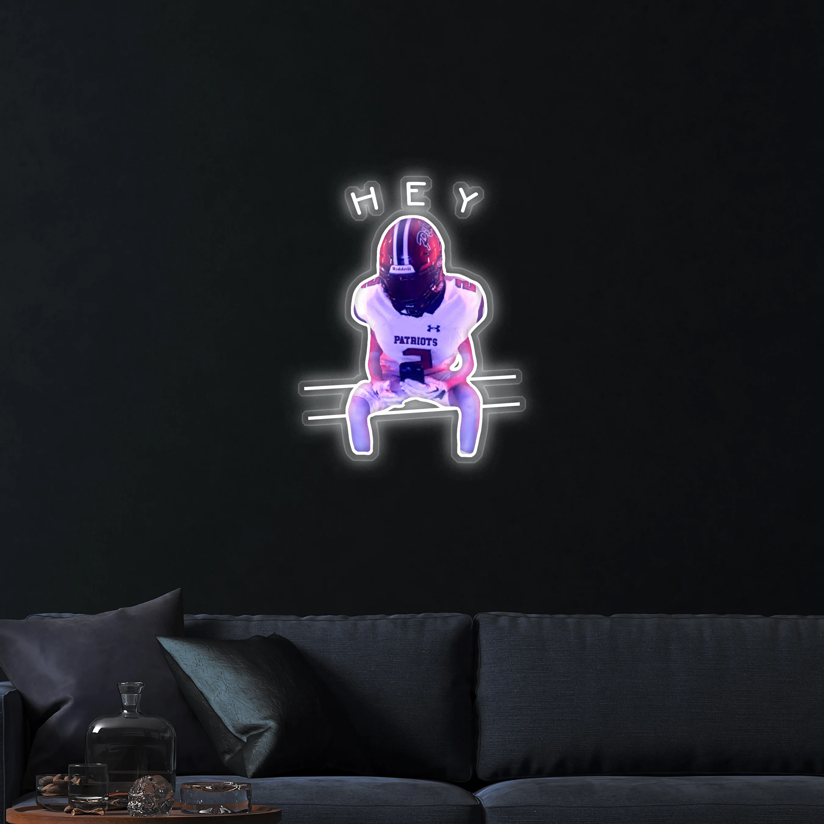Hey – Premium Neon Artwork