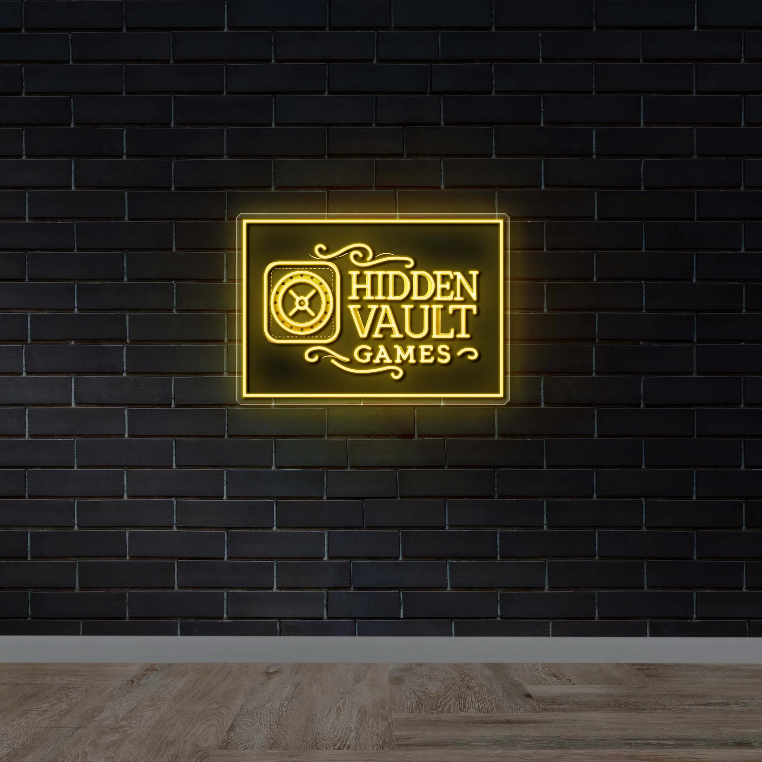 HIDDEN VAULT GAMES | Smaller version - Premium Neon Artwork