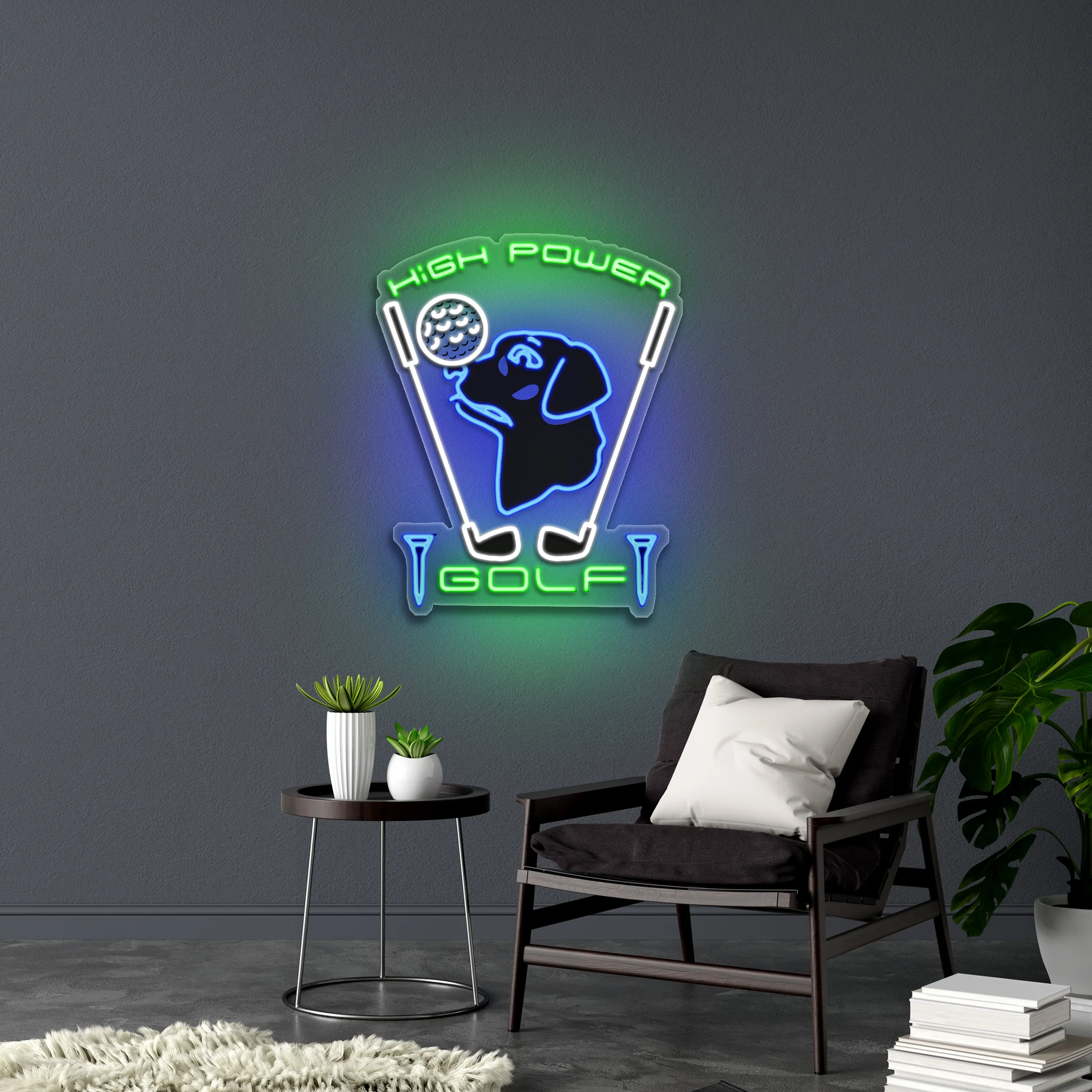 High Power Golf - Premium Neon Artwork
