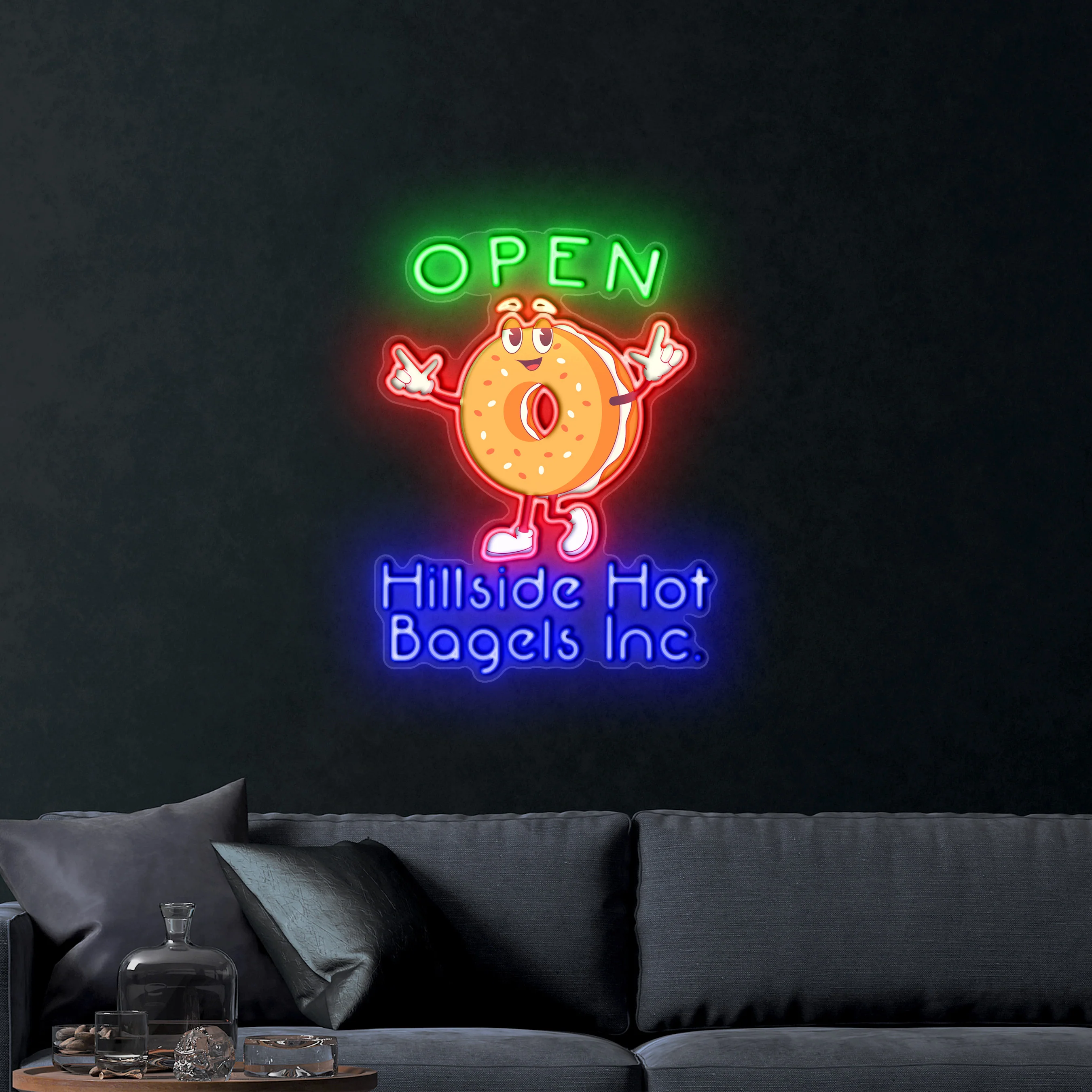 Hillside Hot Bagels Inc. – Premium Neon Artwork