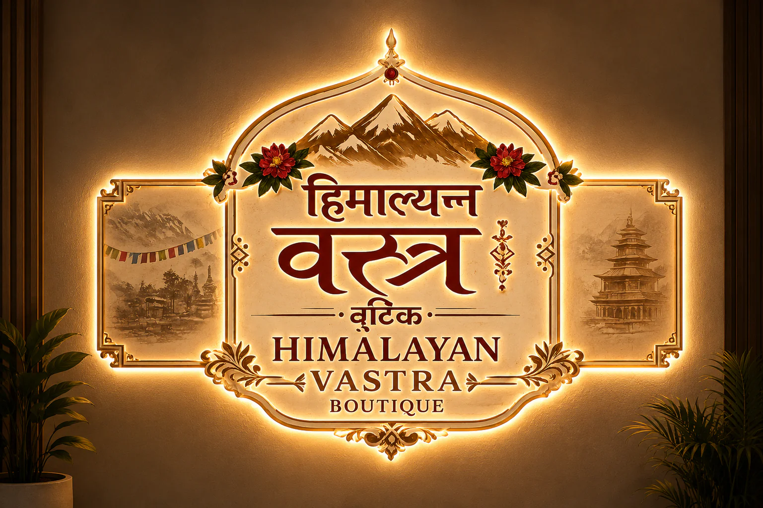 HIMALAYAN VASTRA BOUTIQUE | Backlit - Premium Neon Artwork