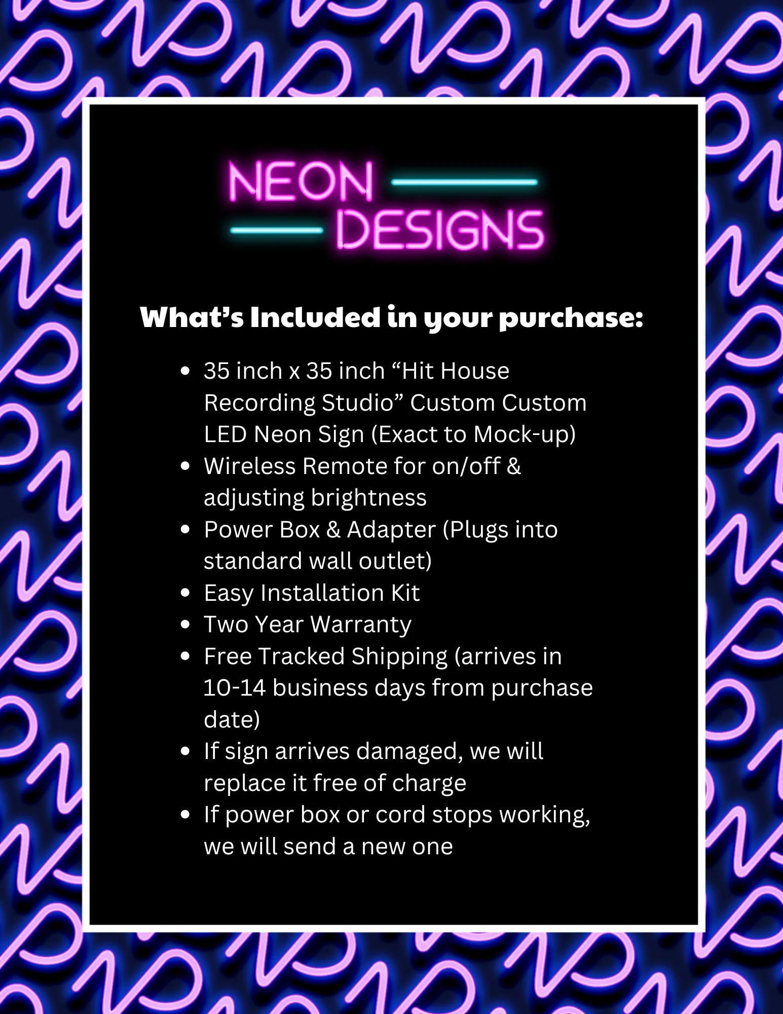 Hit House Recording Studio - Premium Neon Artwork - Image 3