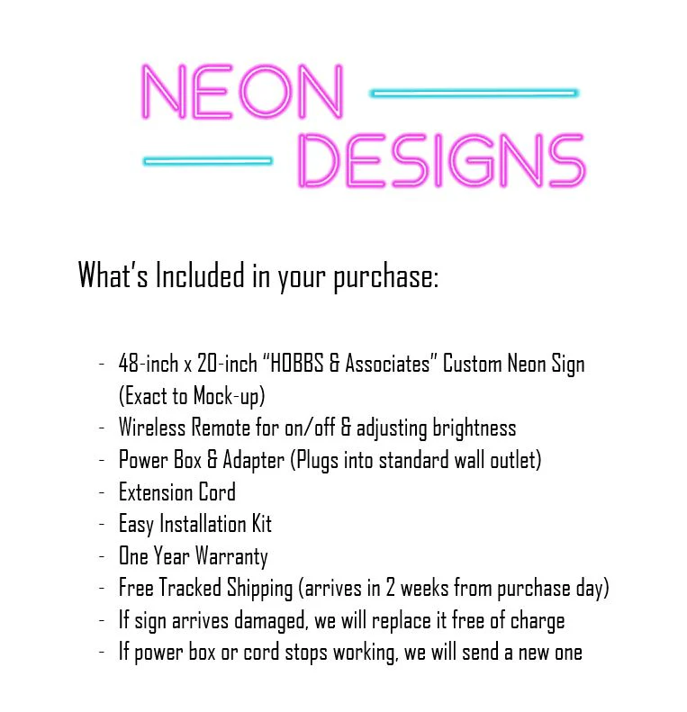 HOBBS & Associates - Premium Neon Artwork - Image 2