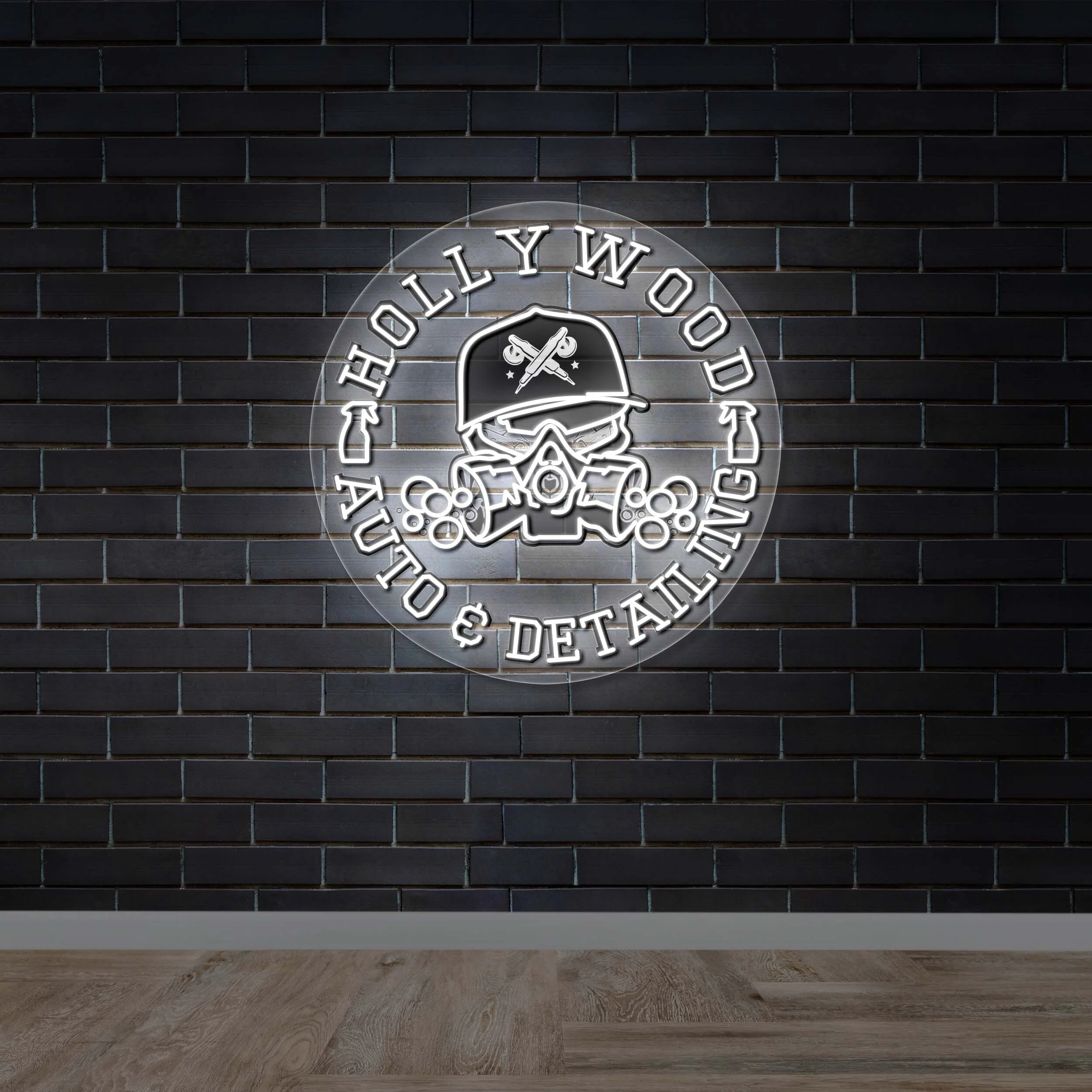 Holly Wood Auto & Detailing - Premium Neon Artwork
