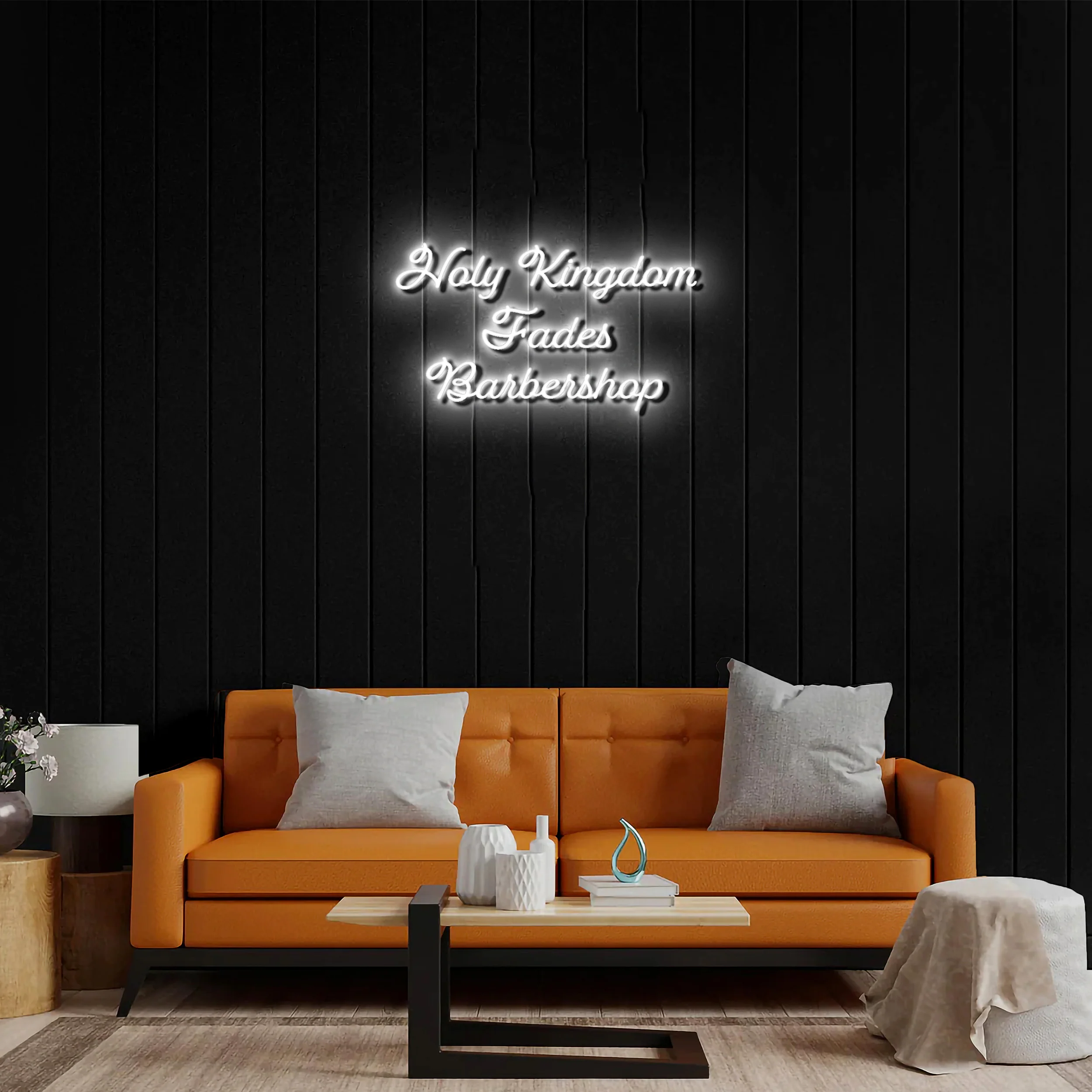 Holy Kingdom Fades Barbershop - Premium Neon Artwork