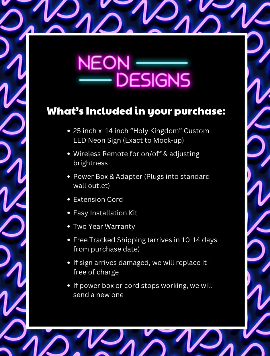Holy Kingdom Fades Barbershop - Premium Neon Artwork - Image 2