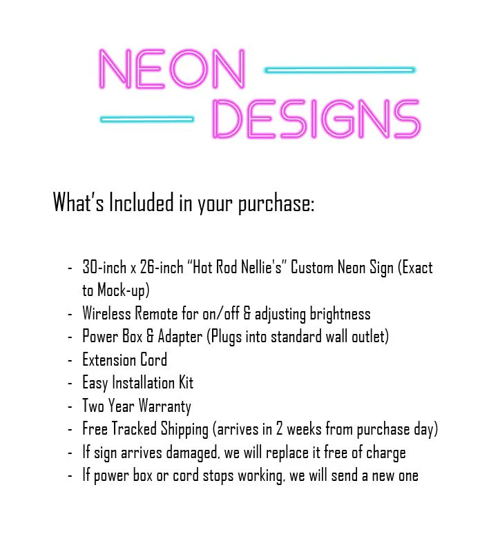 Hot Rod Nellie's - Premium Neon Artwork - Image 2