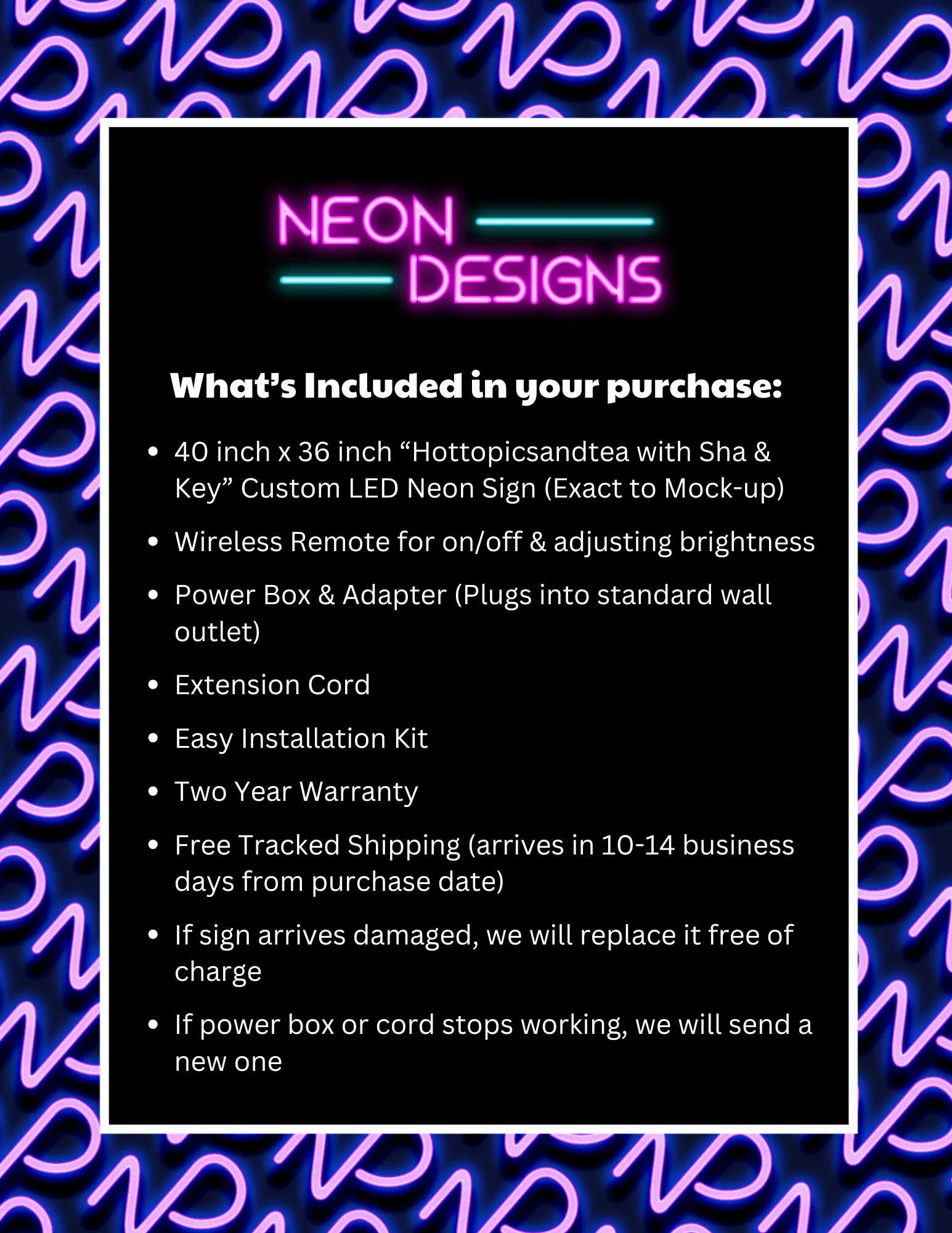 Hottopicsandtea with Sha & Key - Premium Neon Artwork - Image 2