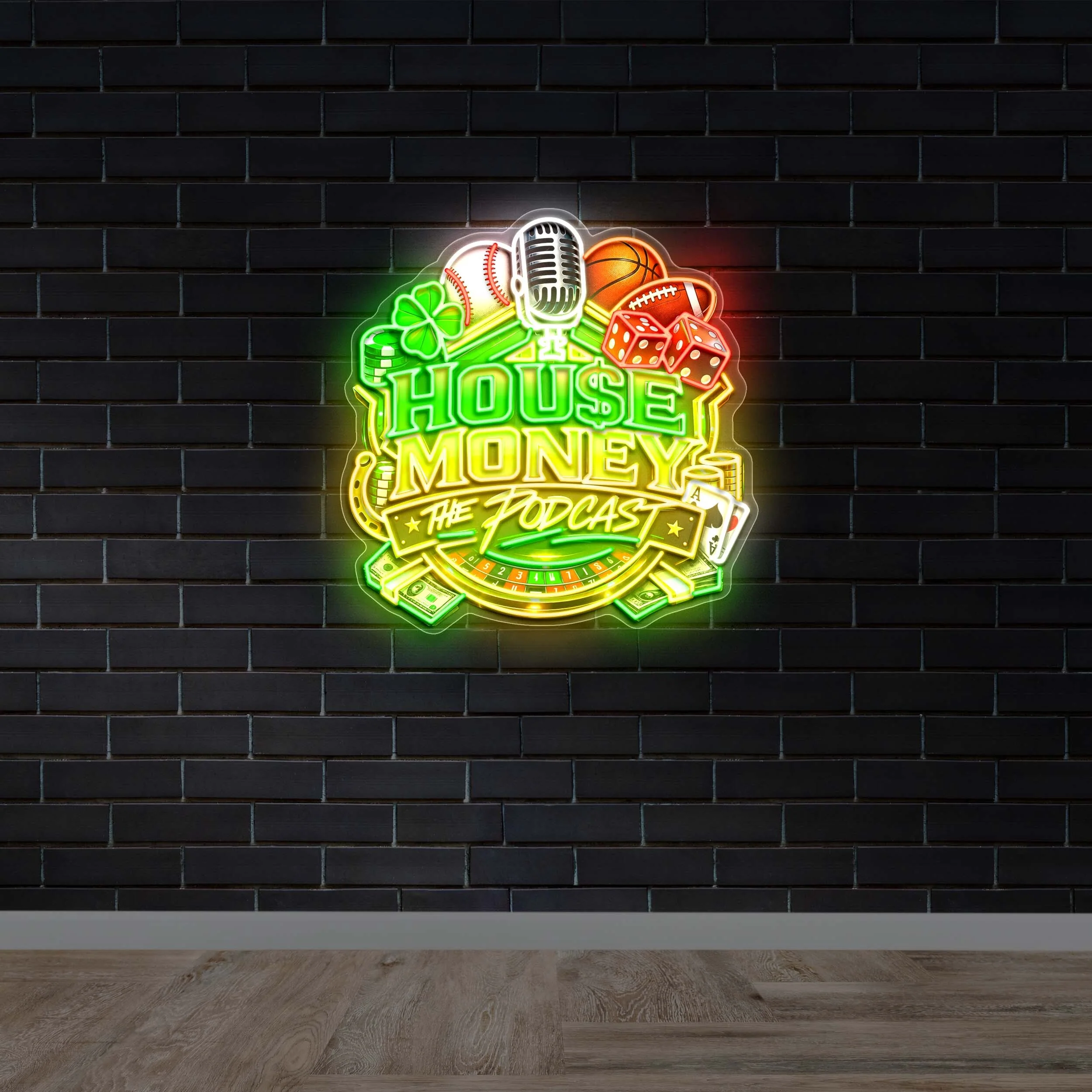 HOUSE MONEY THE PODCAST | 2nd version - Premium Neon Artwork