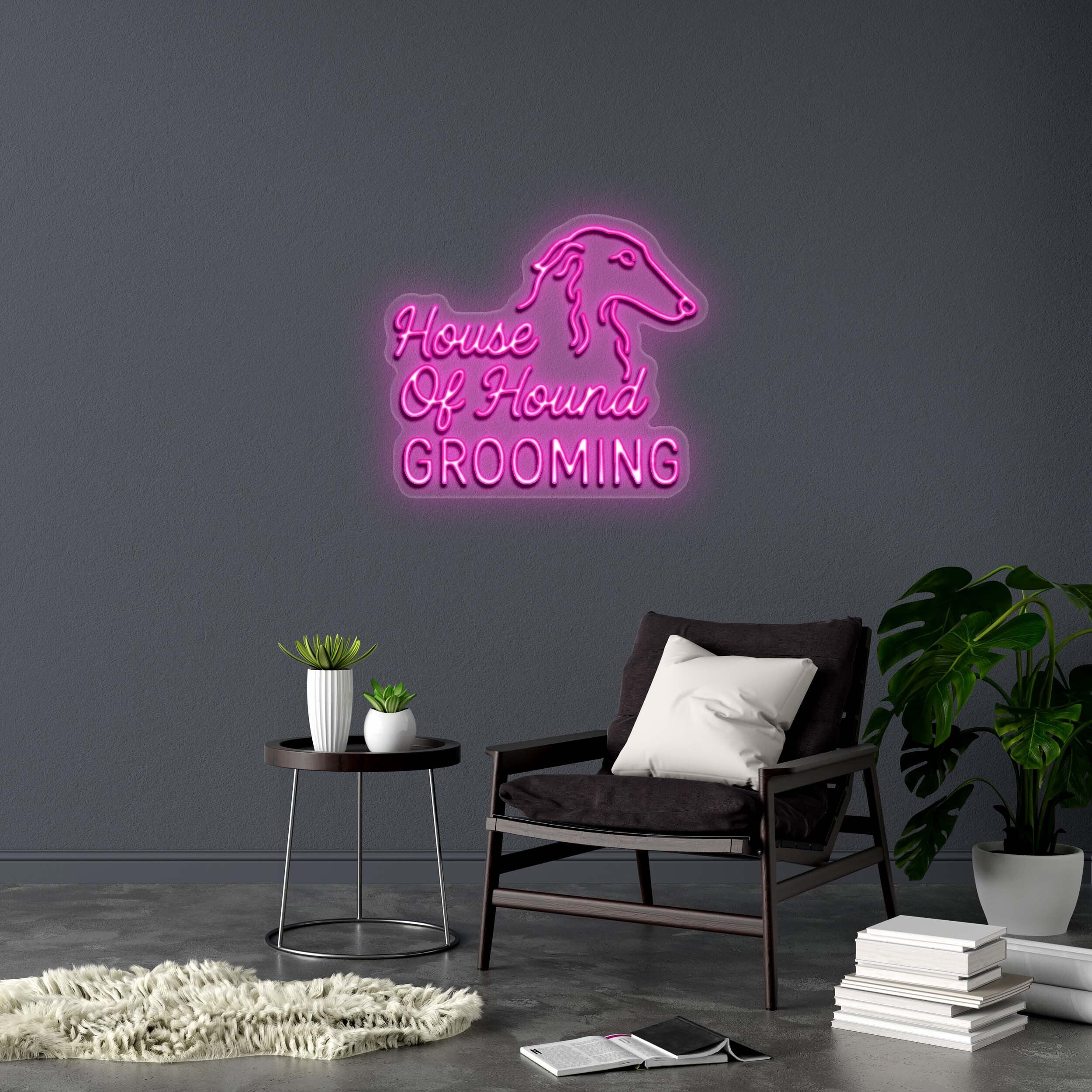 House of Hound GROOMING - Premium Neon Artwork
