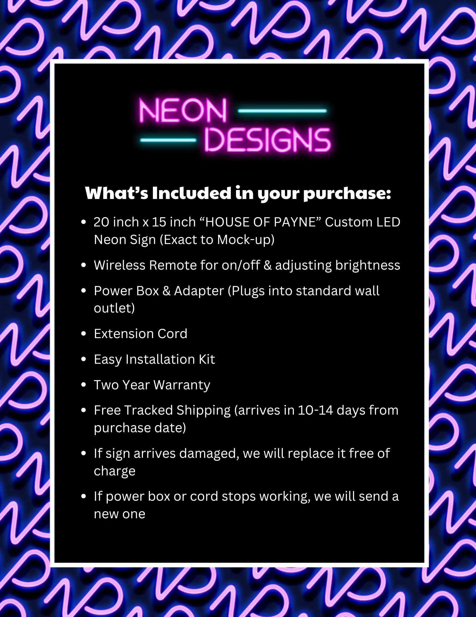 HOUSE OF PAYNE - Premium Neon Artwork - Image 2
