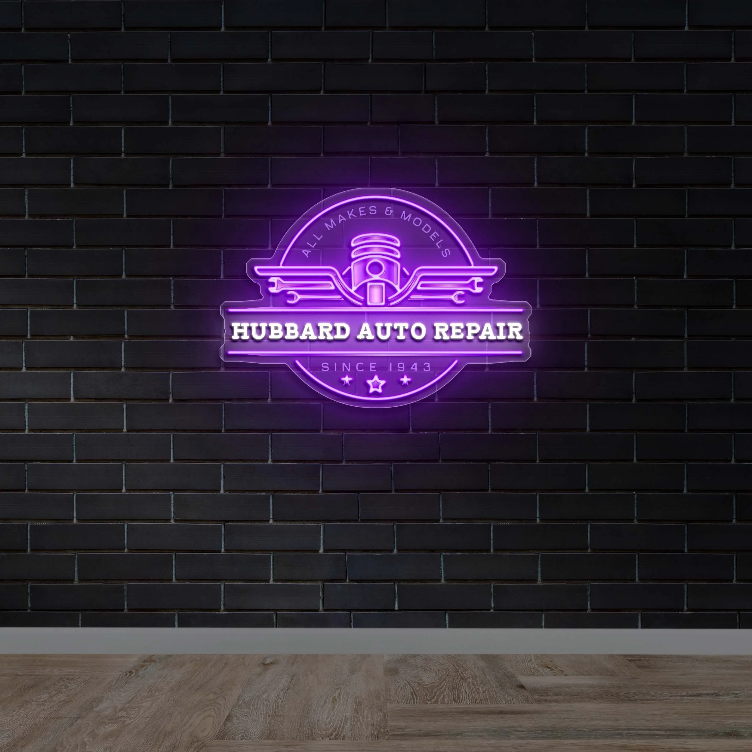 Hubbard Auto Repair - Premium Neon Artwork
