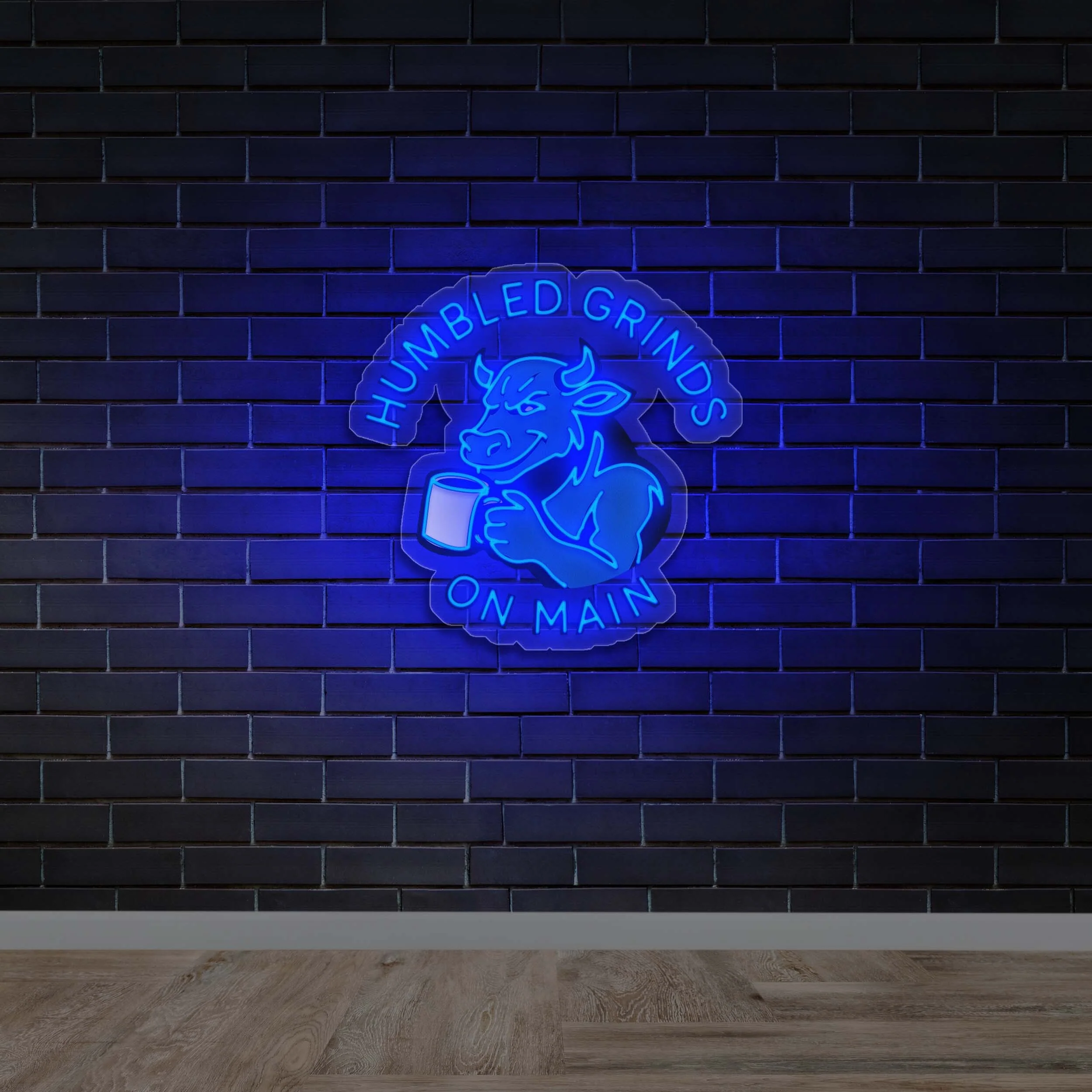 HUMBLED GRINDS ON MAIN - Premium Neon Artwork