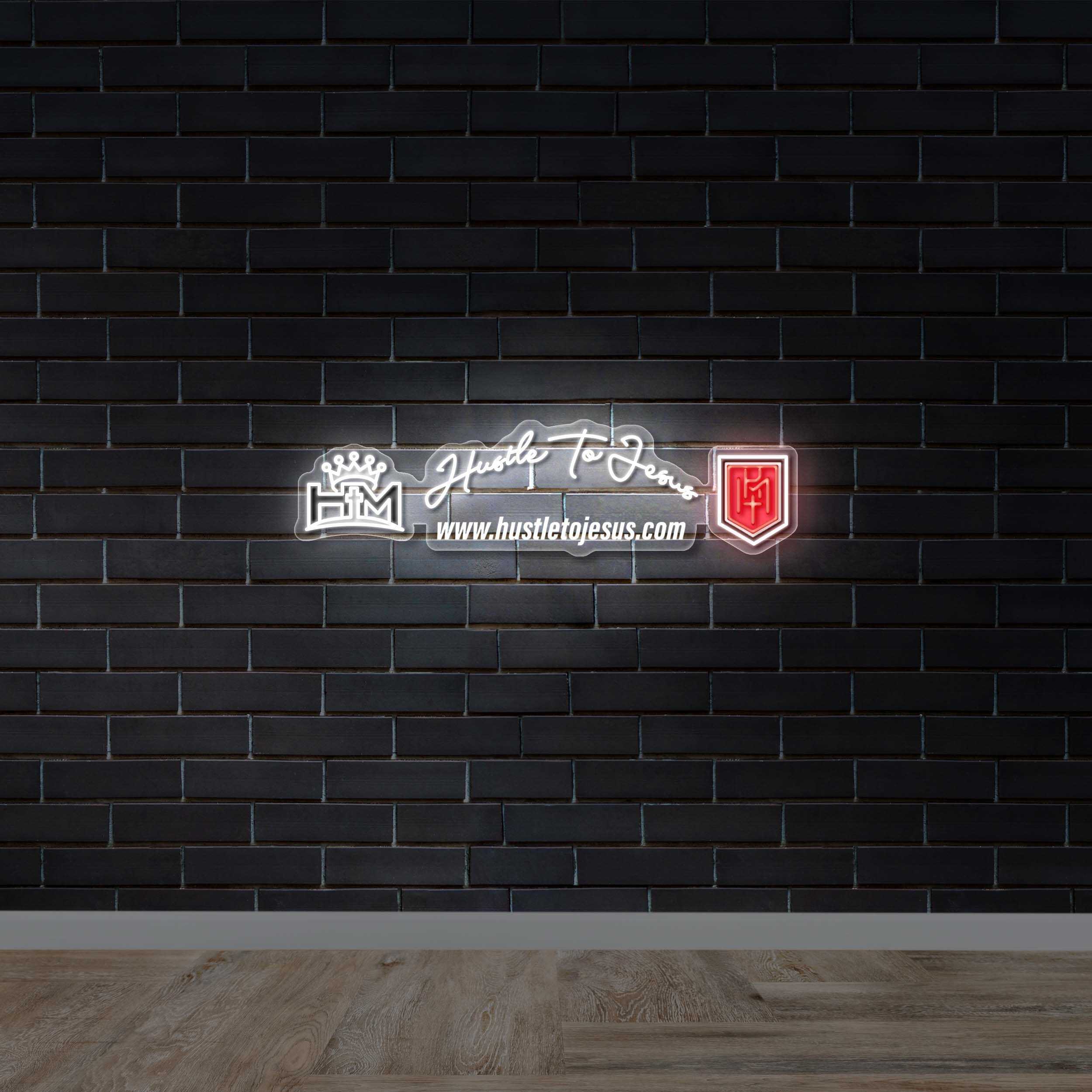 Hustle To Jesus – Premium Neon Artwork - Image 2
