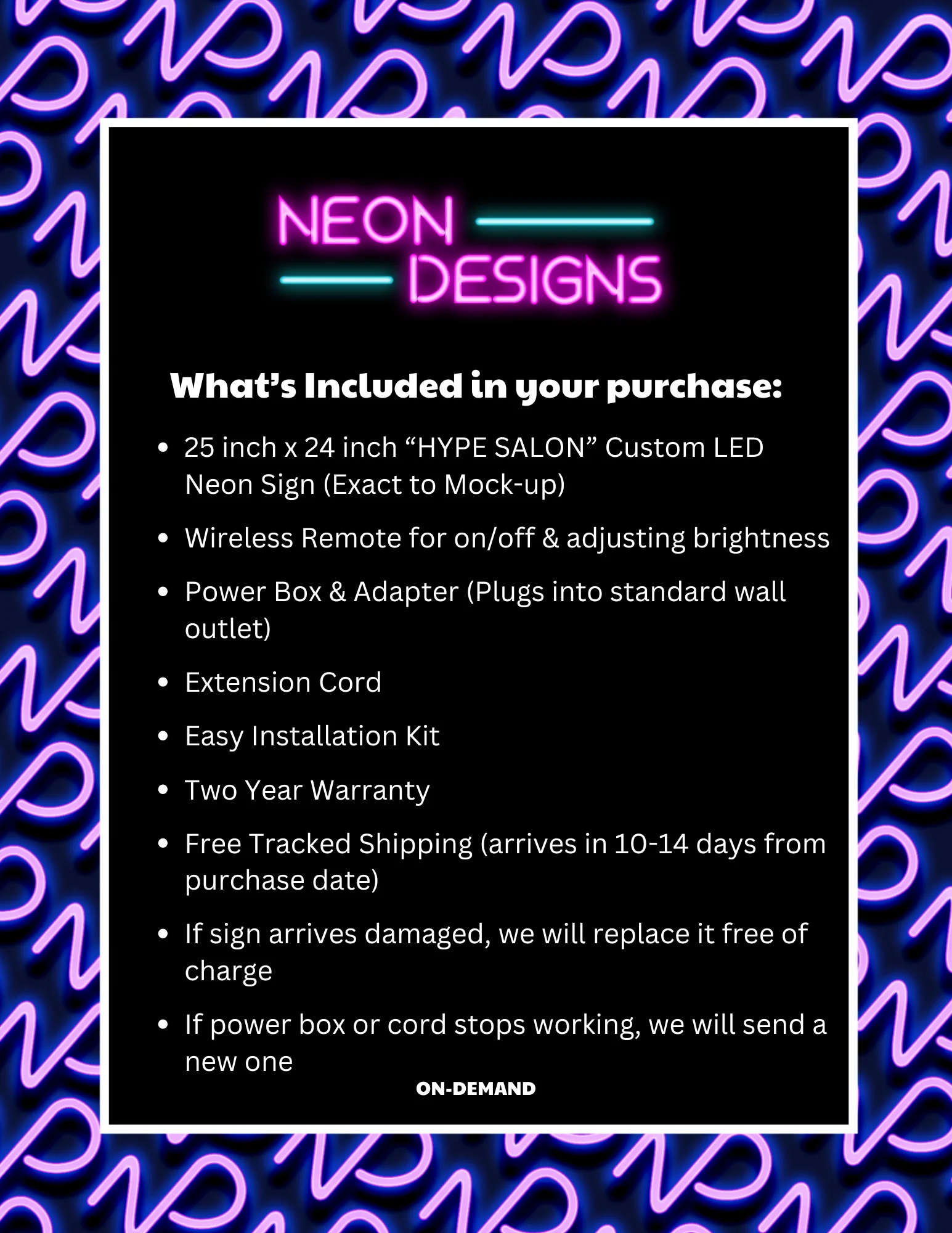 Hype Salon -  Premium Neon Artwork - Image 2