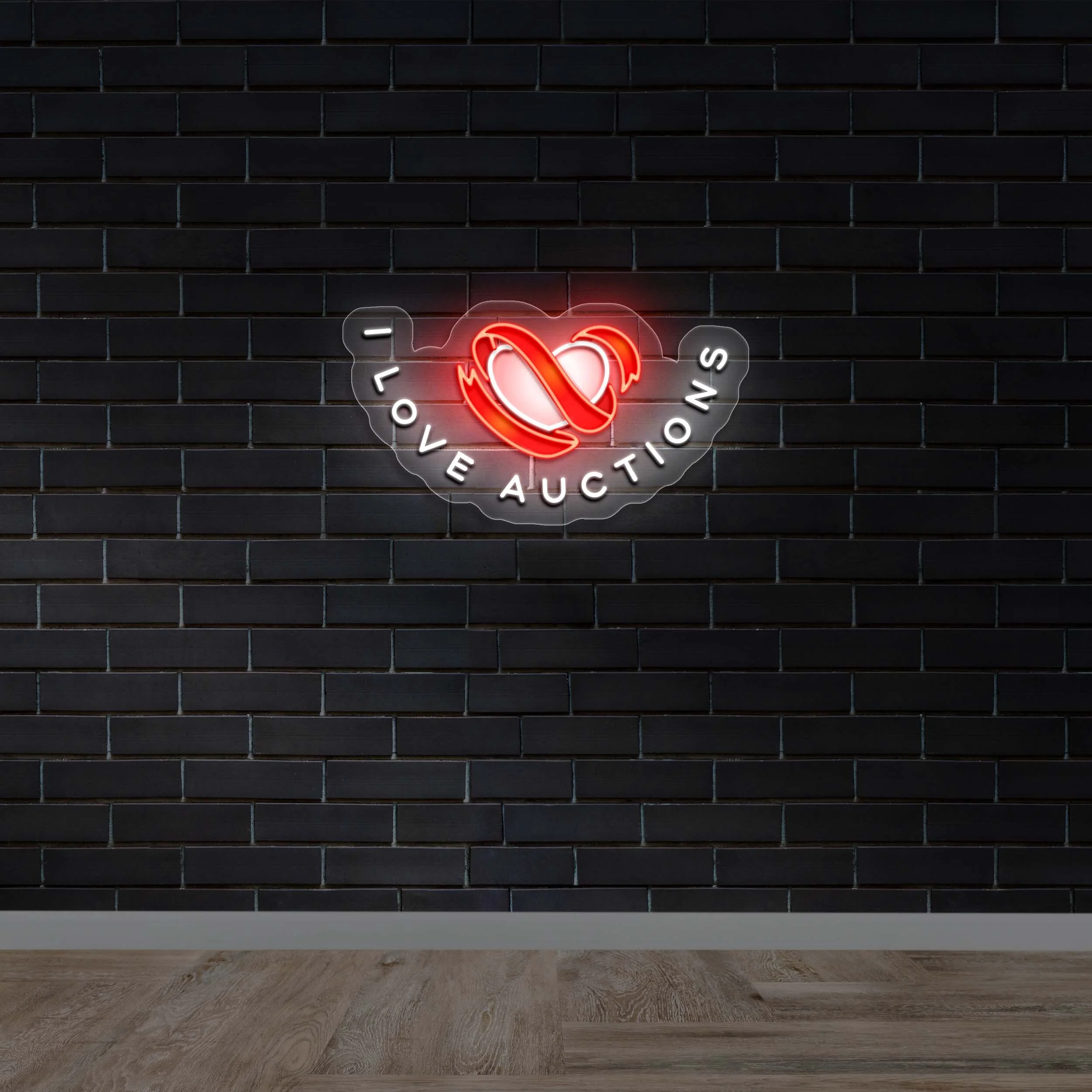 I LOVE AUCTIONS - Premium Neon Artwork