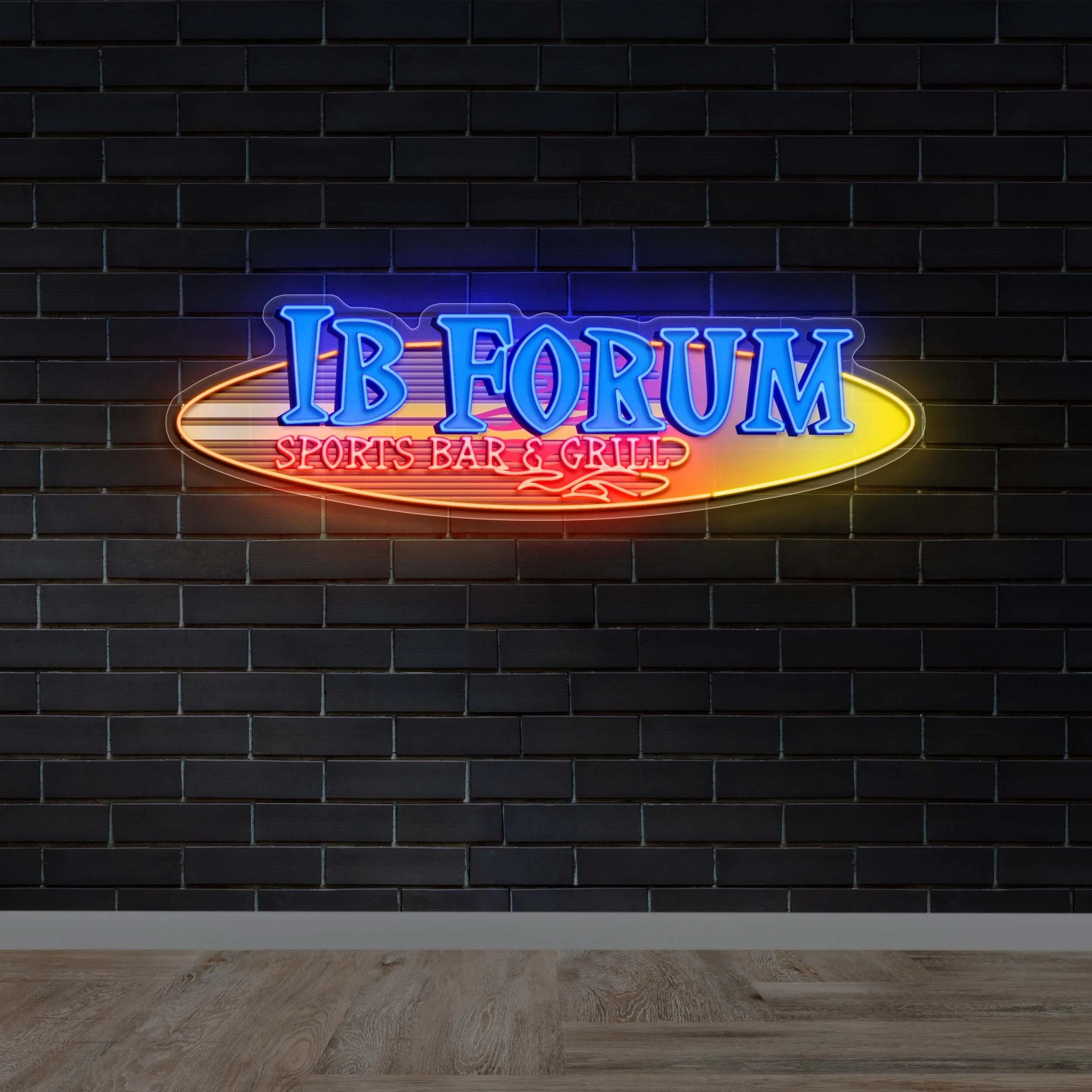 IB Forum Sports Bar & Grill - Premium Neon Artwork