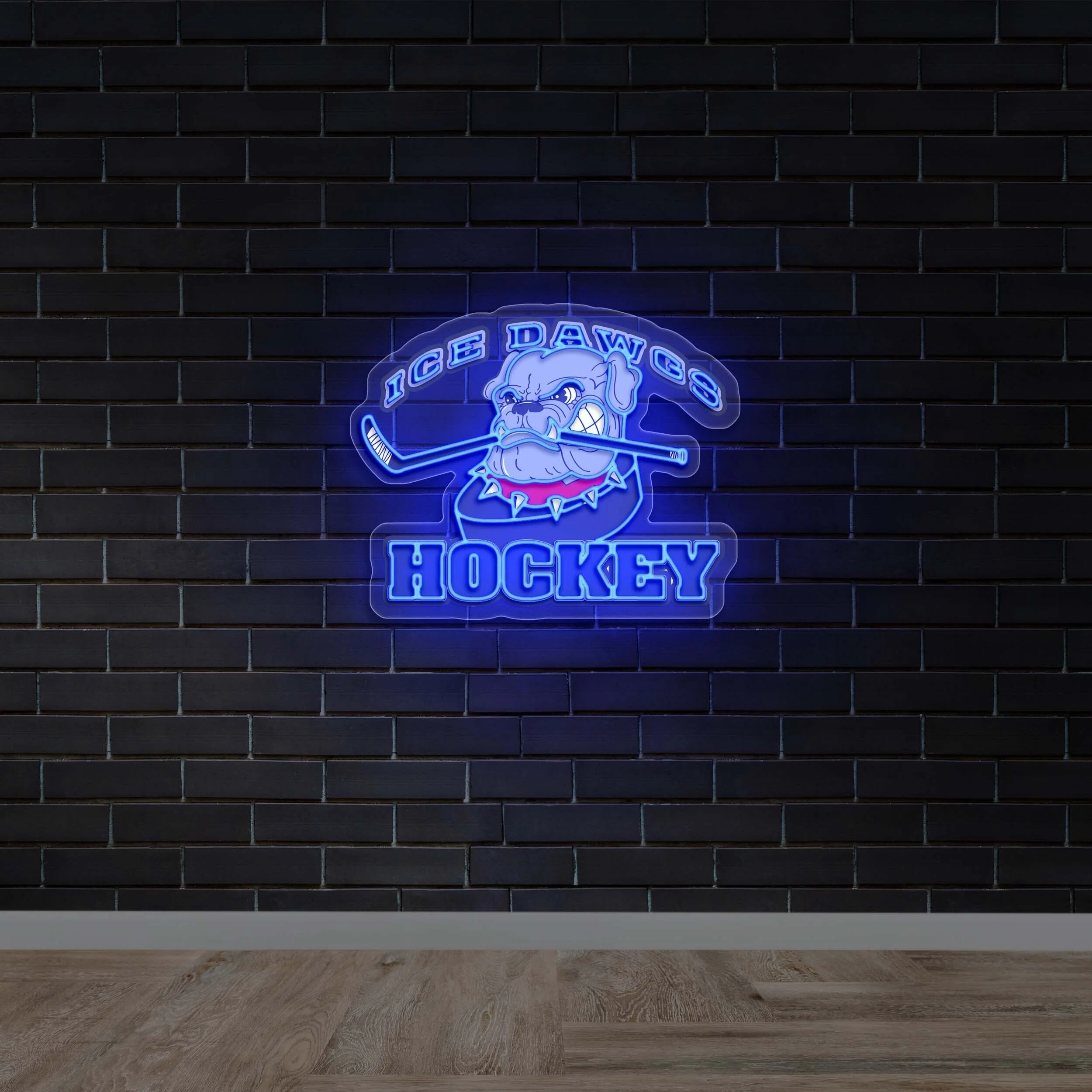 Ice Dawgs Hockey – Premium Neon Artwork