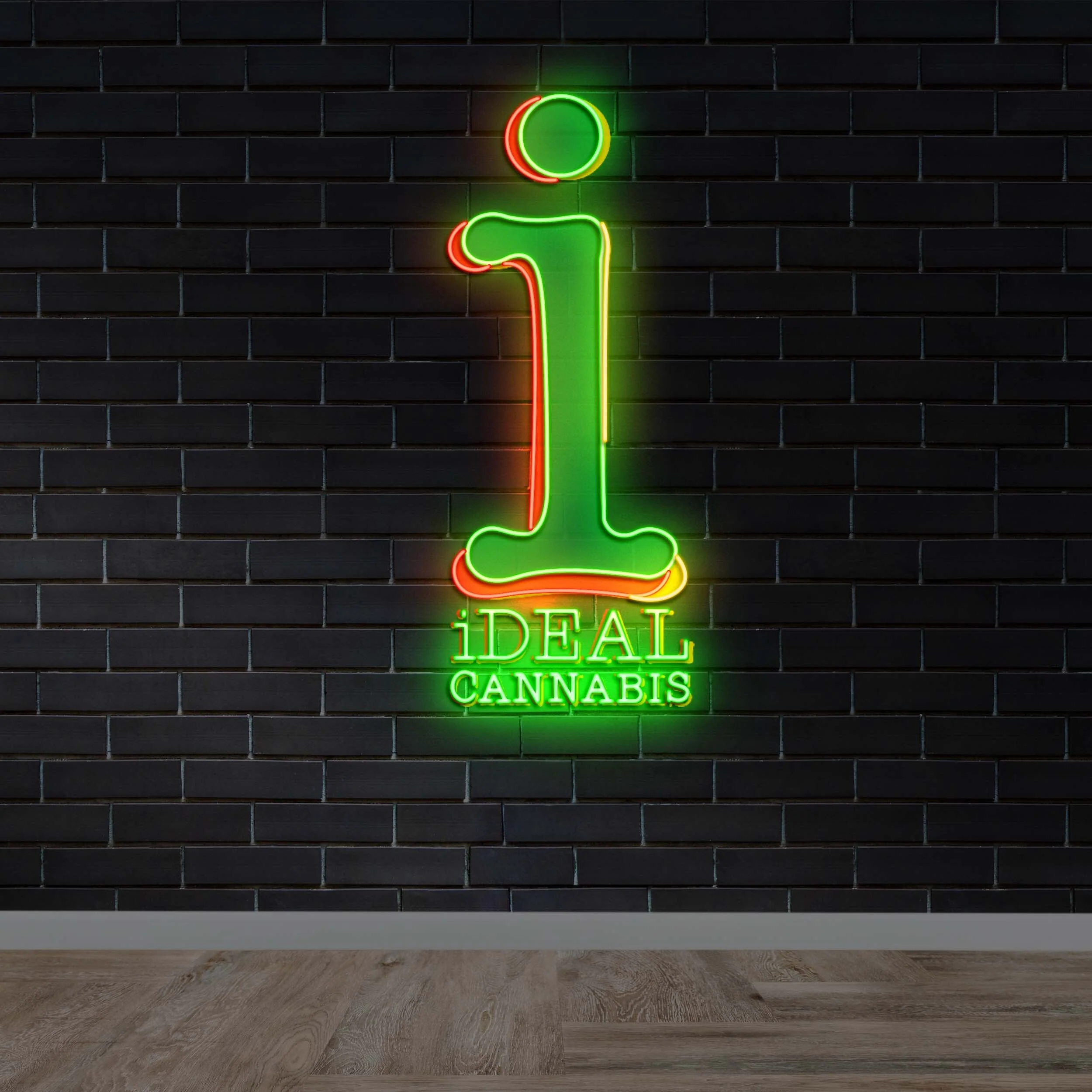 IDEAL CANNABIS - Premium Neon Artwork