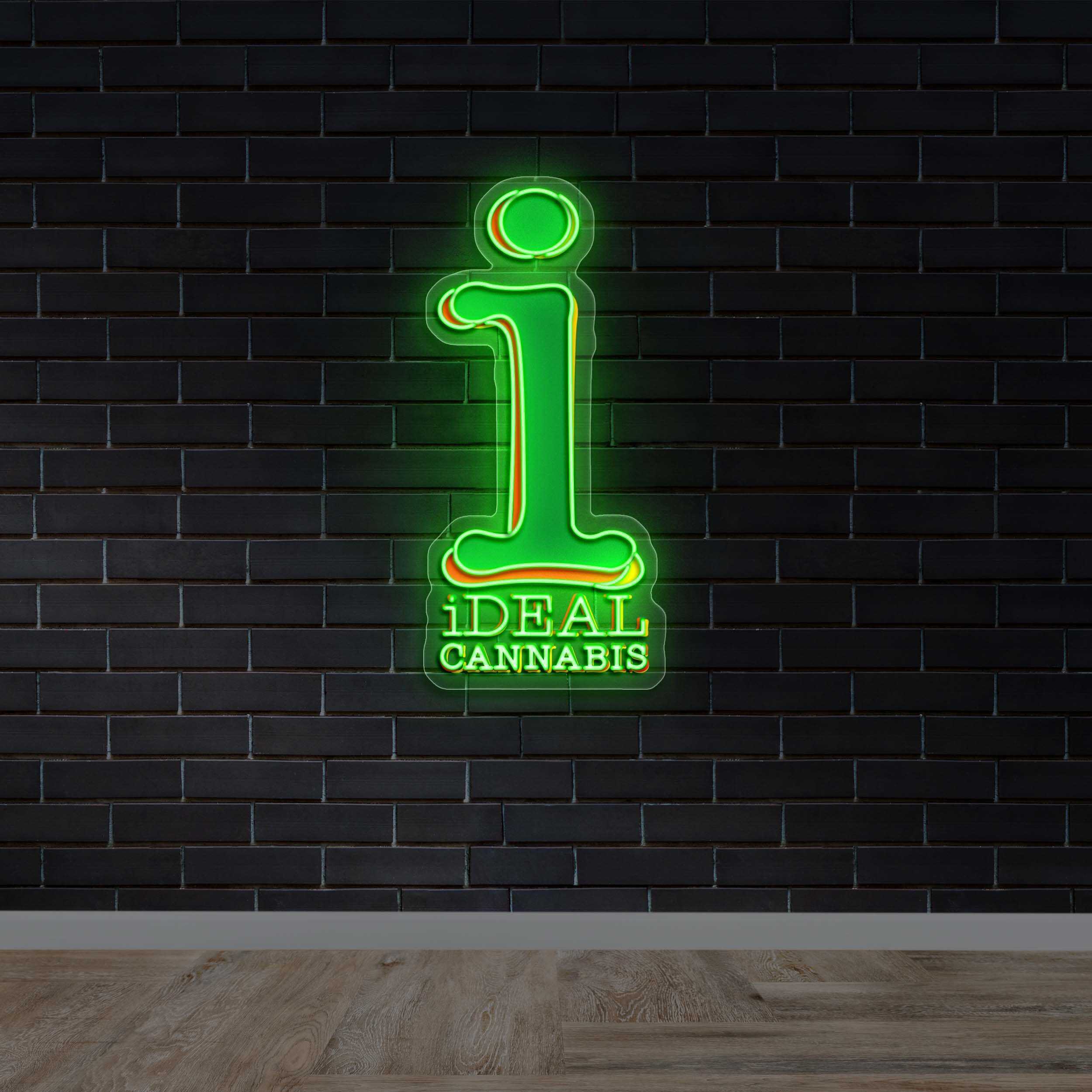 IDEAL CANNABIS - Premium Neon Artwork - Image 2